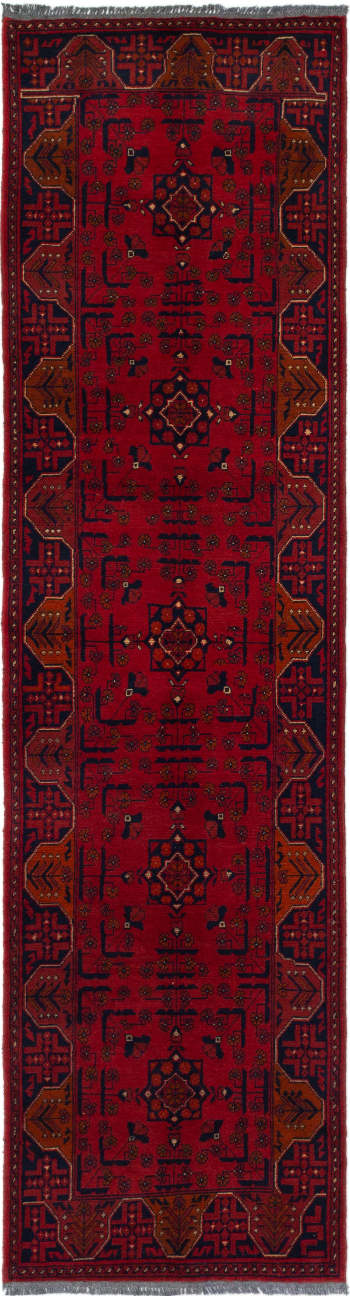 Hand-knotted Finest Khal Mohammadi Red Wool Rug 2'7" x 9'6" (19) Size: 2'7" x 9'6"  