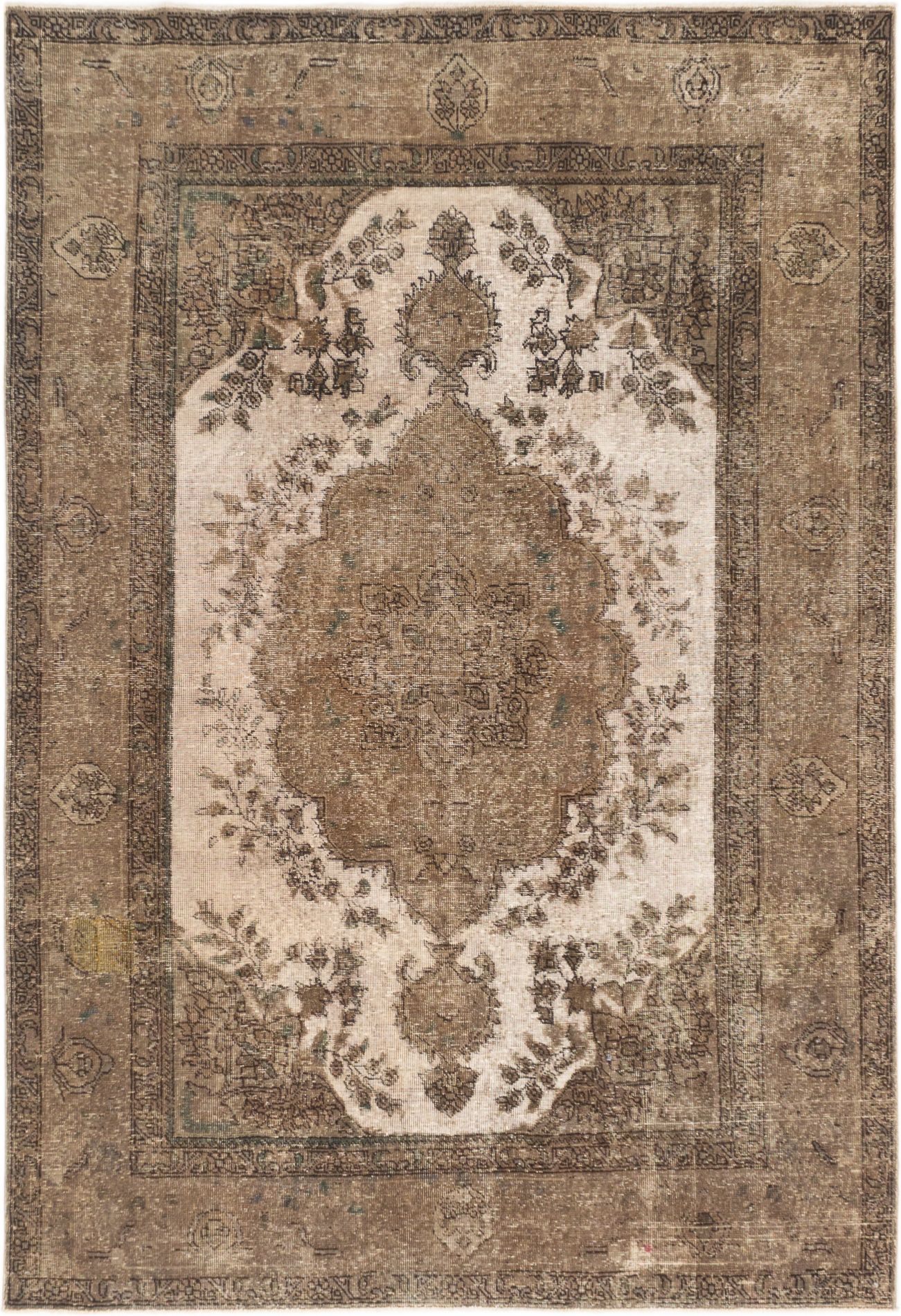 Hand-knotted Color Transition Khaki Wool Rug 6'6" x 9'6" Size: 6'6" x 9'6"  