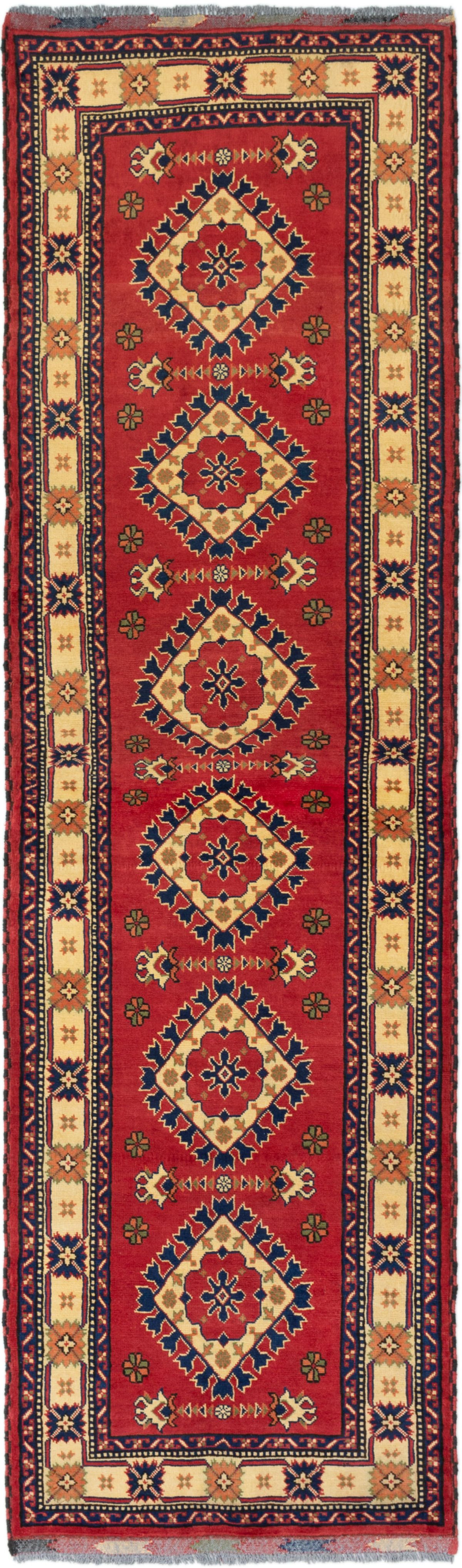 Hand-knotted Finest Kargahi Red Wool Rug 3'0" x 10'2" Size: 3'0" x 10'2"  