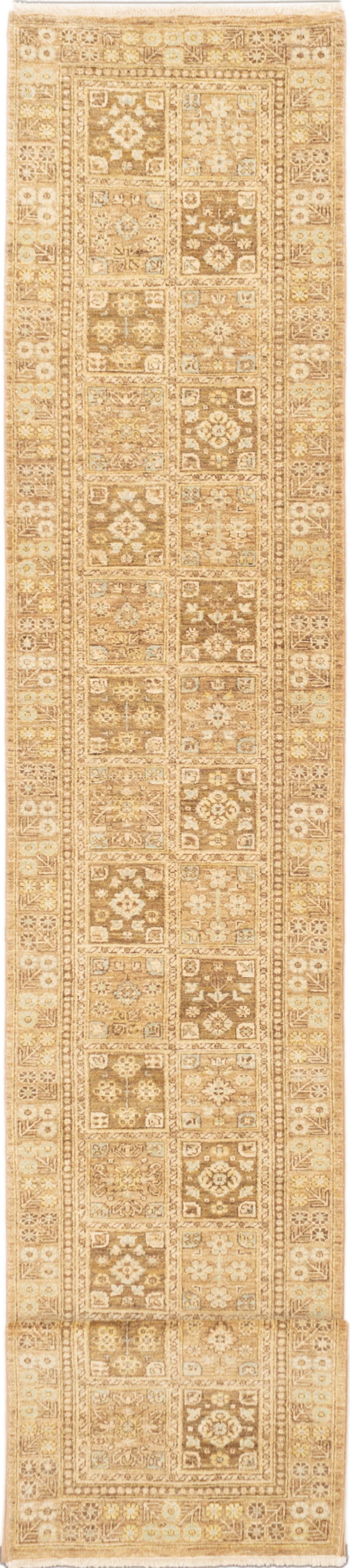 Hand-knotted Peshawar Finest Brown Wool Rug 2'8" x 15'10" Size: 2'8" x 15'10"  