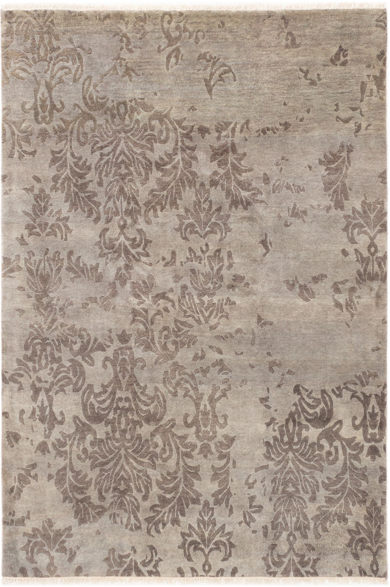 Hand-knotted Eternity Grey Wool Rug 6'0" x 9'0" Size: 6'0" x 9'0"  
