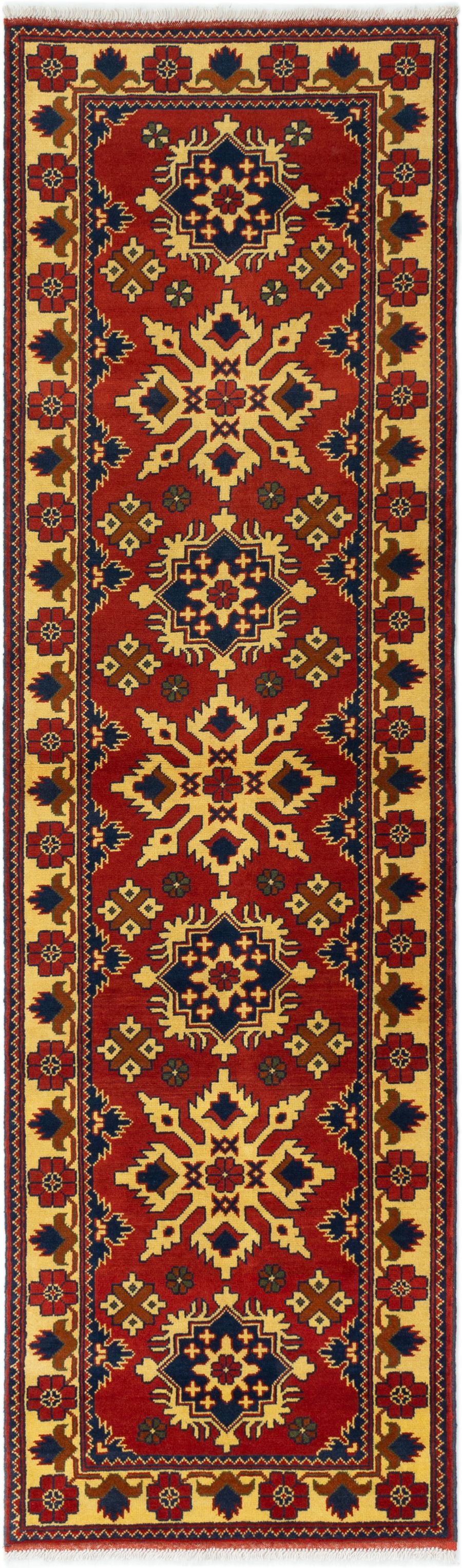 Hand-knotted Finest Kargahi Dark Copper Wool Rug 2'9" x 9'5" Size: 2'9" x 9'5"  