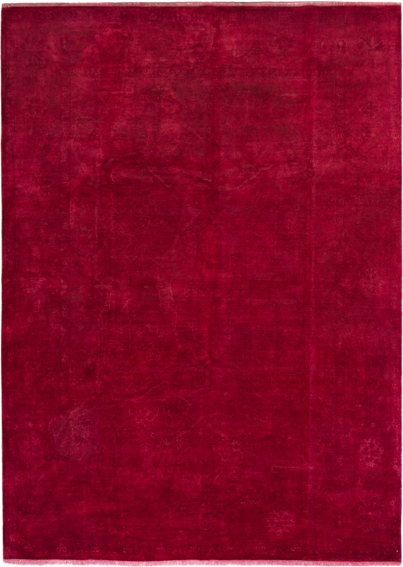 Hand-knotted Color transition Burgundy Wool Rug 10'0" x 13'8" Size: 10'0" x 13'8"  