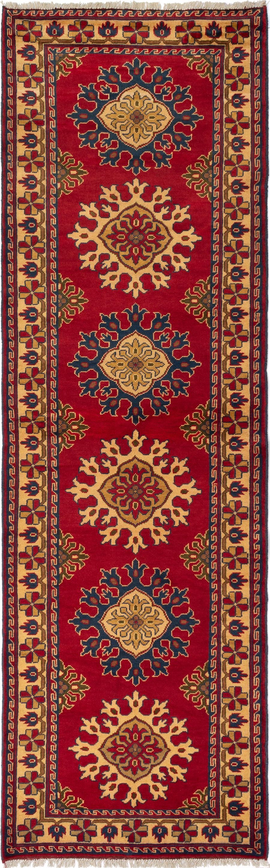 Hand-knotted Finest Kargahi Red Wool Rug 3'2" x 10'0" Size: 3'2" x 10'0"  
