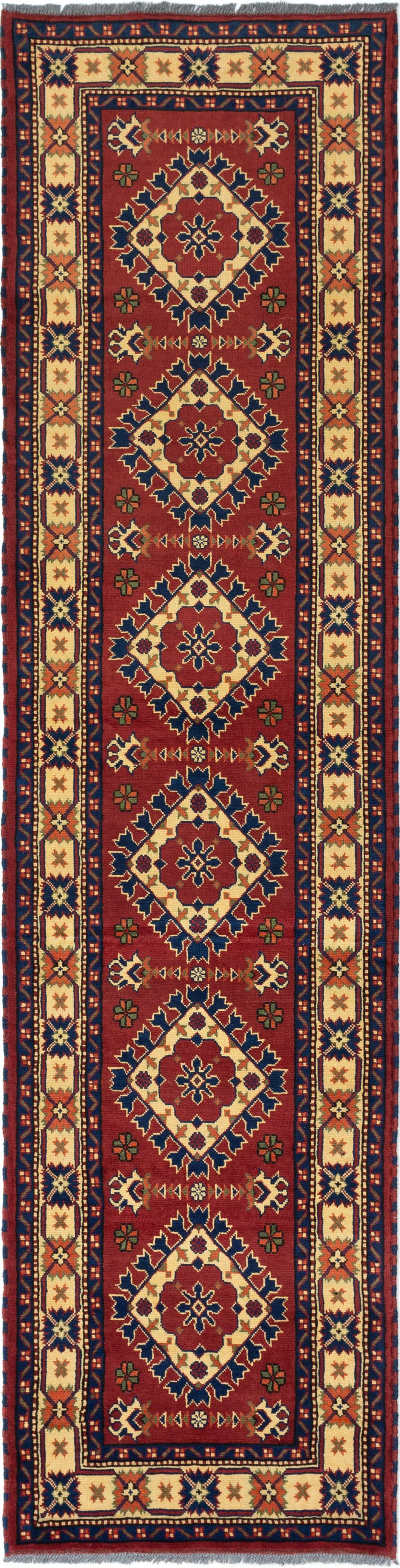 Hand-knotted Finest Kargahi Dark Red Wool Rug 2'8" x 10'11" Size: 2'8" x 10'11"  
