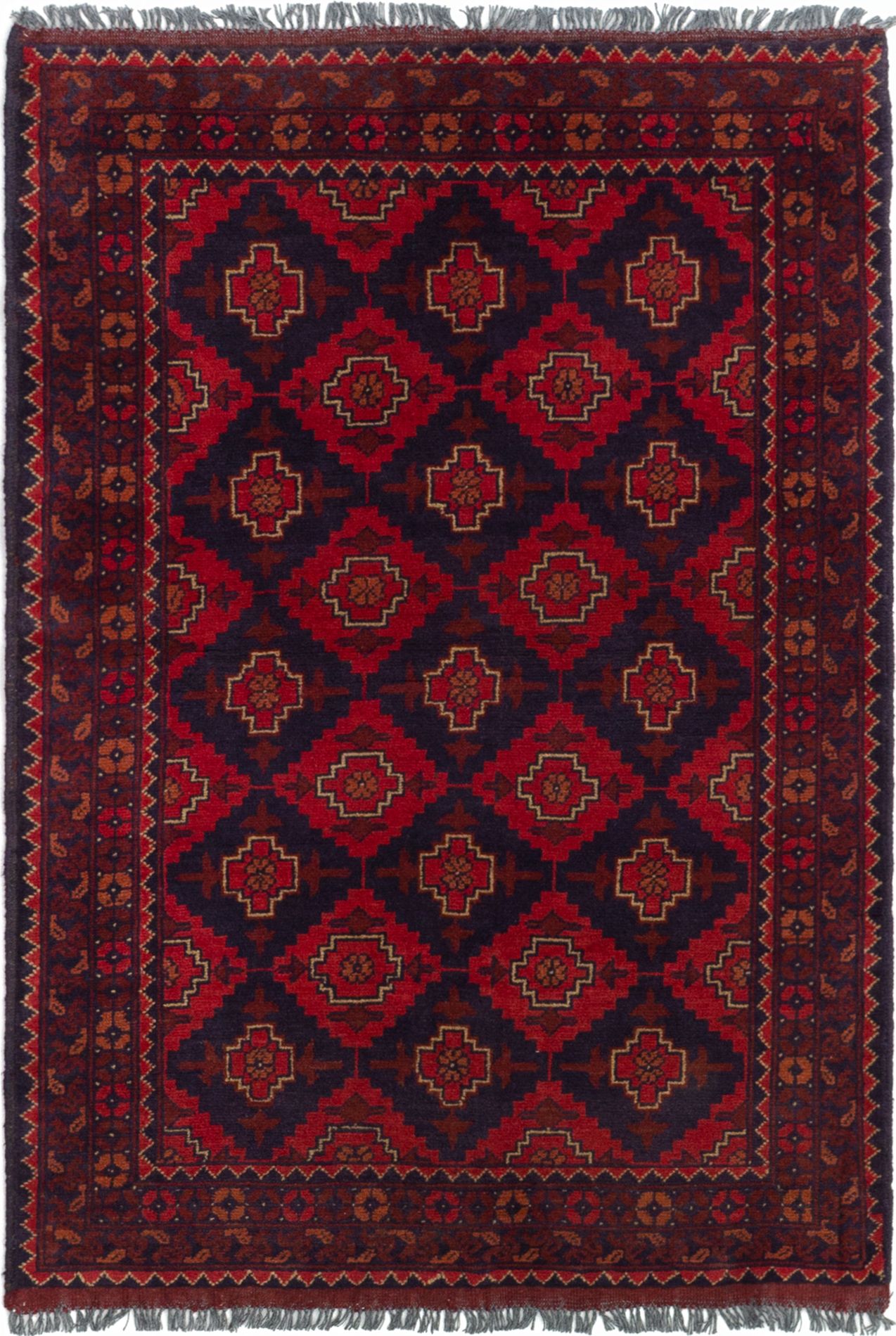 Hand-knotted Finest Khal Mohammadi Red Wool Rug 3'2" x 4'10" (19) Size: 3'2" x 4'10"  