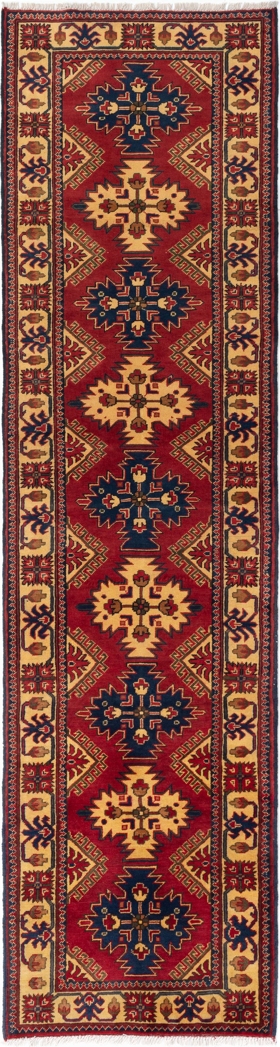 Hand-knotted Finest Kargahi Dark Red Wool Rug 2'6" x 10'6" Size: 2'6" x 10'6"  