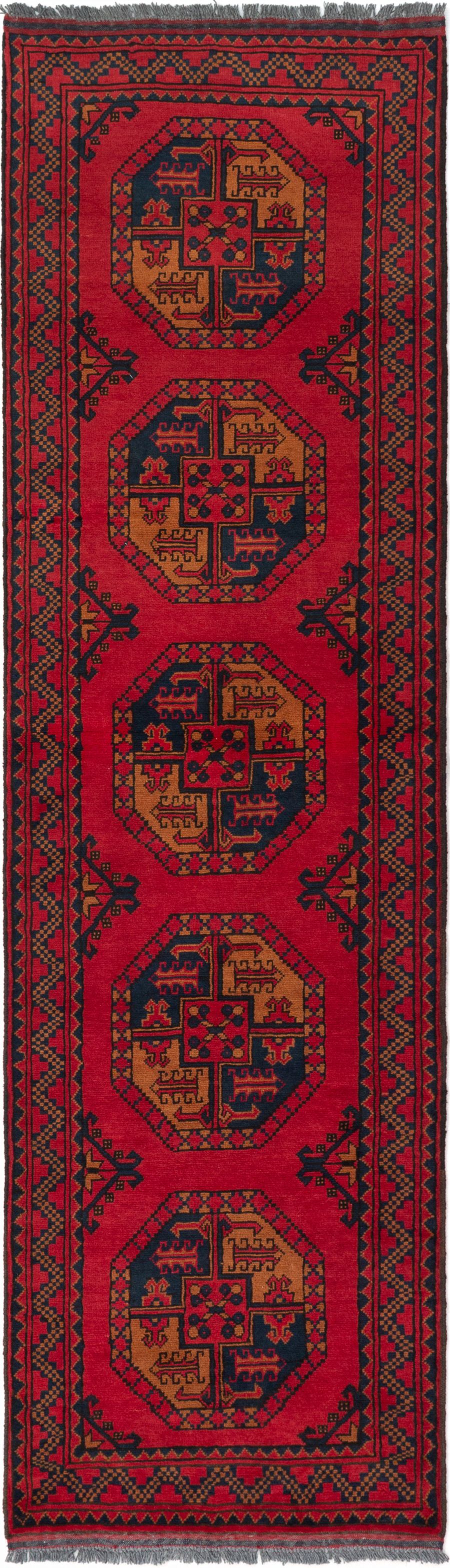 Hand-knotted Finest Kargahi Red Wool Rug 2'9" x 9'8" Size: 2'9" x 9'8"  