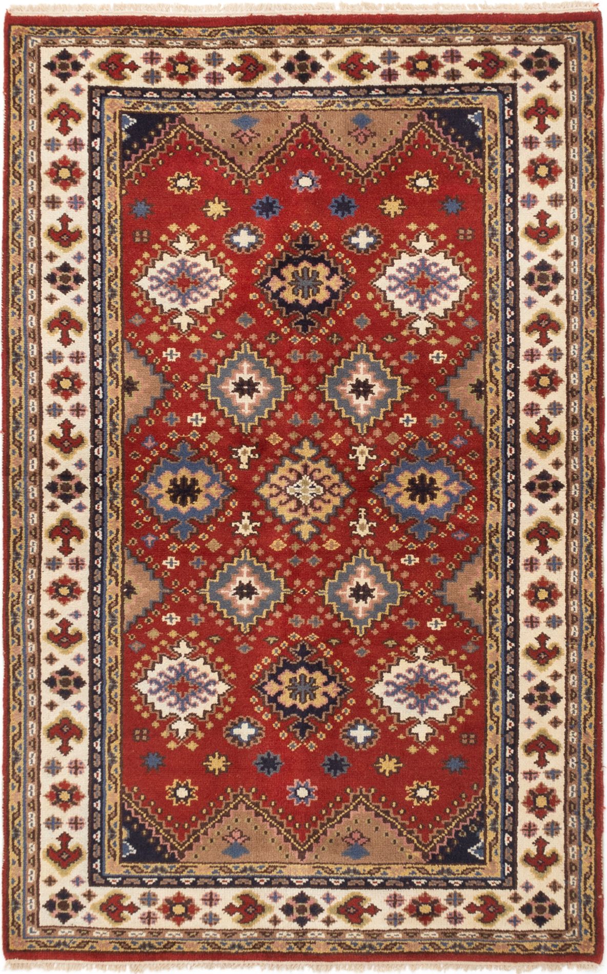 Hand-knotted Royal Kazak Dark Copper Wool Rug 5'1" x 8'0" Size: 5'1" x 8'0"  