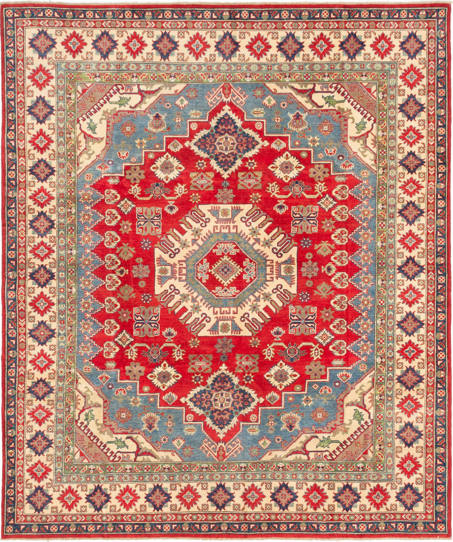 Hand-knotted Finest Gazni Red Wool Rug 8'2" x 9'9" Size: 8'2" x 9'9"  