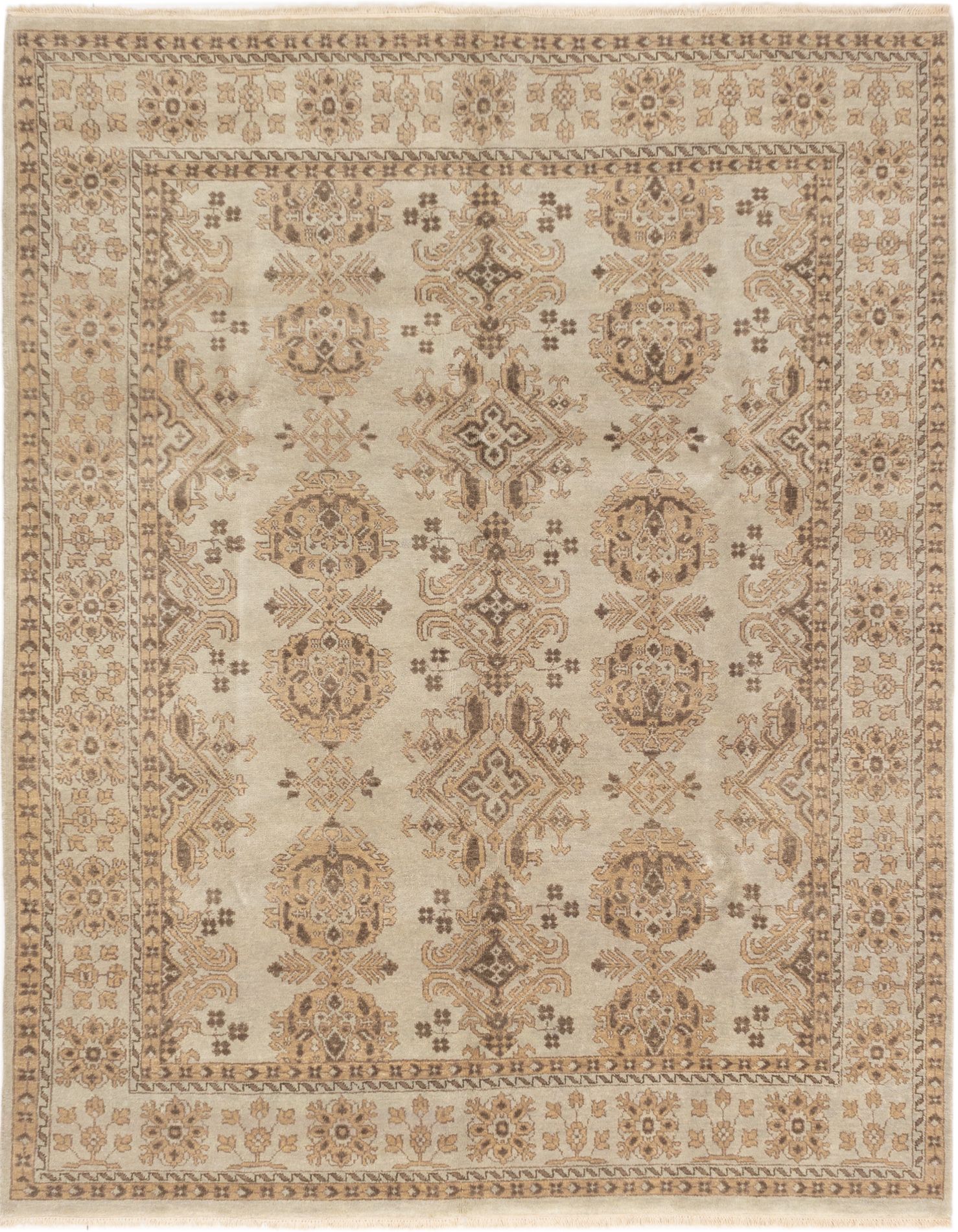 Hand-knotted Finest Ushak Grey Wool Rug 8'0" x 10'0"  Size: 8'0" x 10'0"  