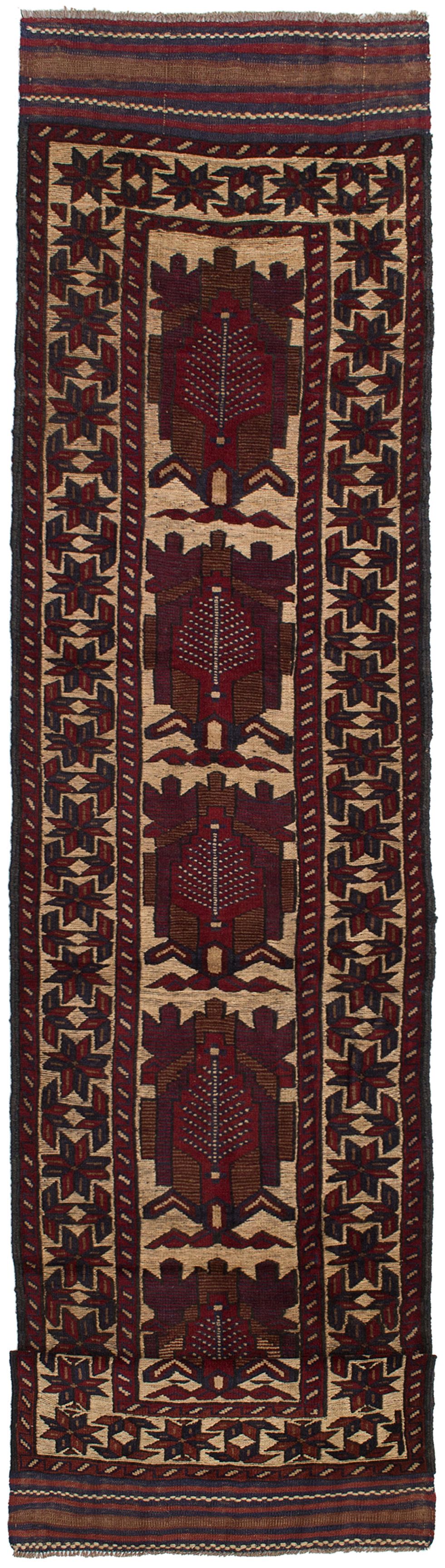 Hand-knotted Tajik Caucasian Dark Red Wool Rug 2'8" x 11'5" Size: 2'7" x 11'5"  