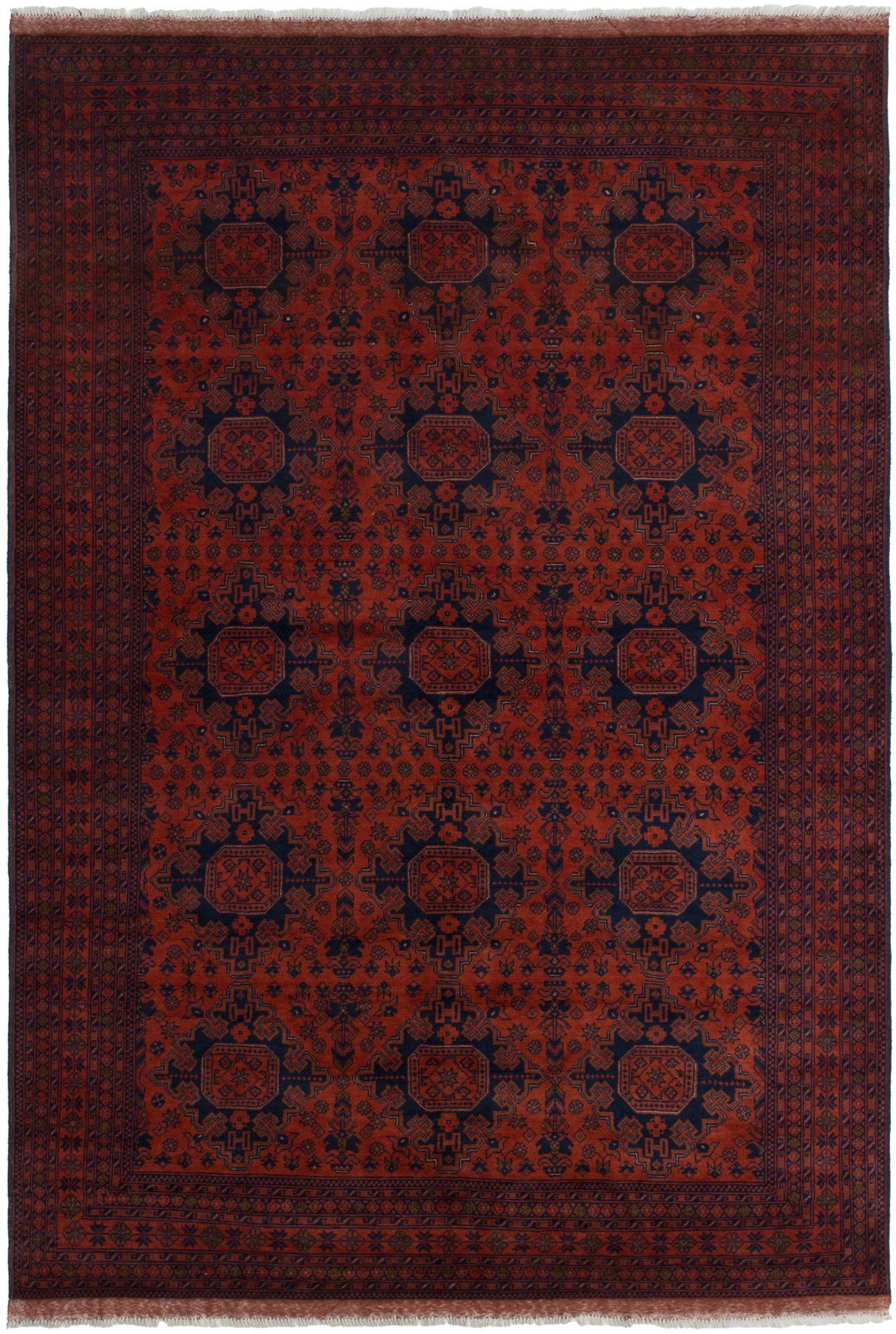 Hand-knotted Finest Khal Mohammadi Red Wool Rug 6'7" x 9'7"  Size: 6'7" x 9'7"  