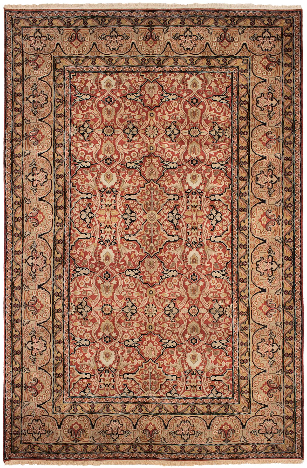 Hand-knotted Royal Sarough Red Wool Rug 5'10" x 9'0" Size: 5'10" x 9'0"  