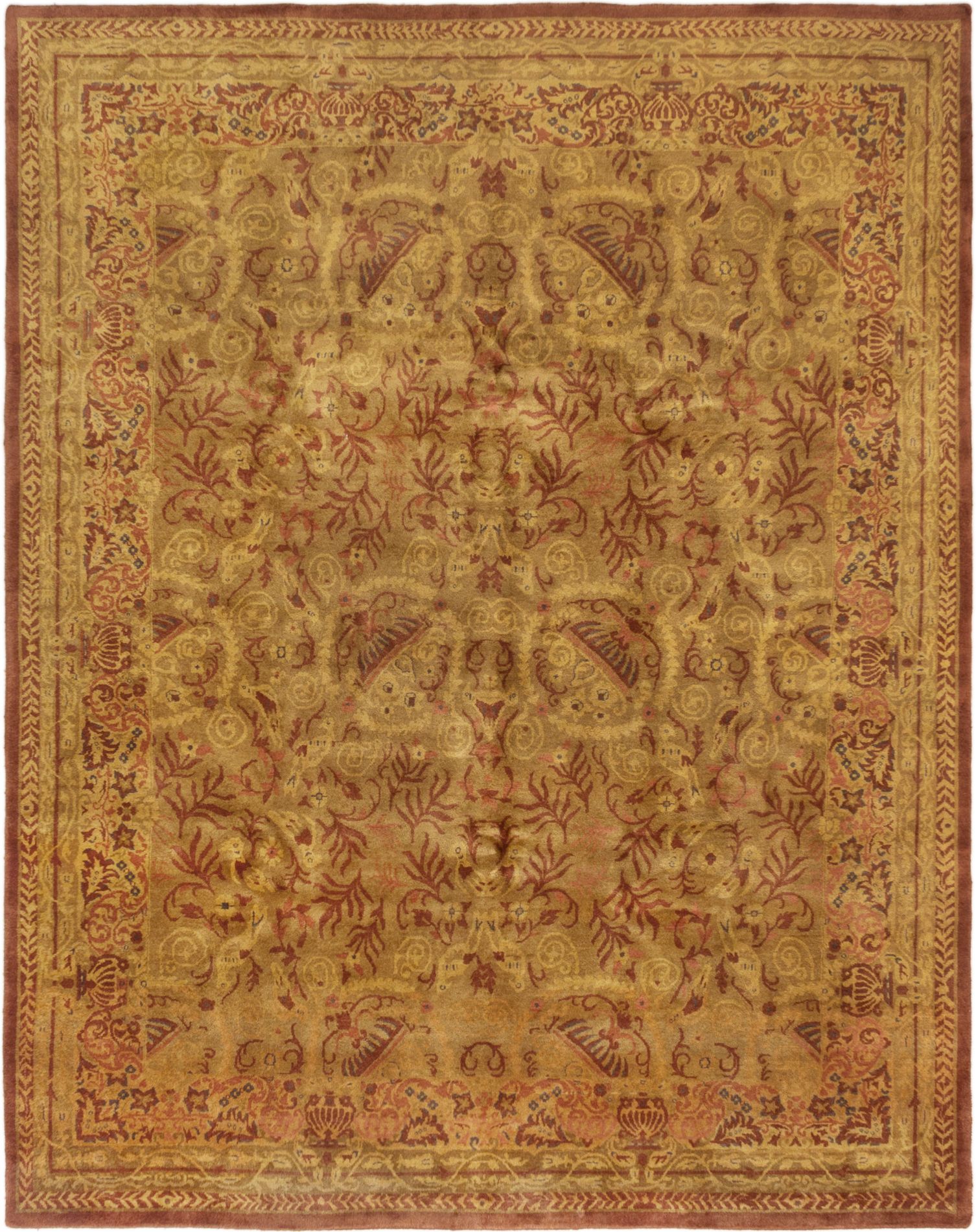 Hand-knotted Karma Brown Wool Rug 7'9" x 9'6" Size: 7'9" x 9'6"  