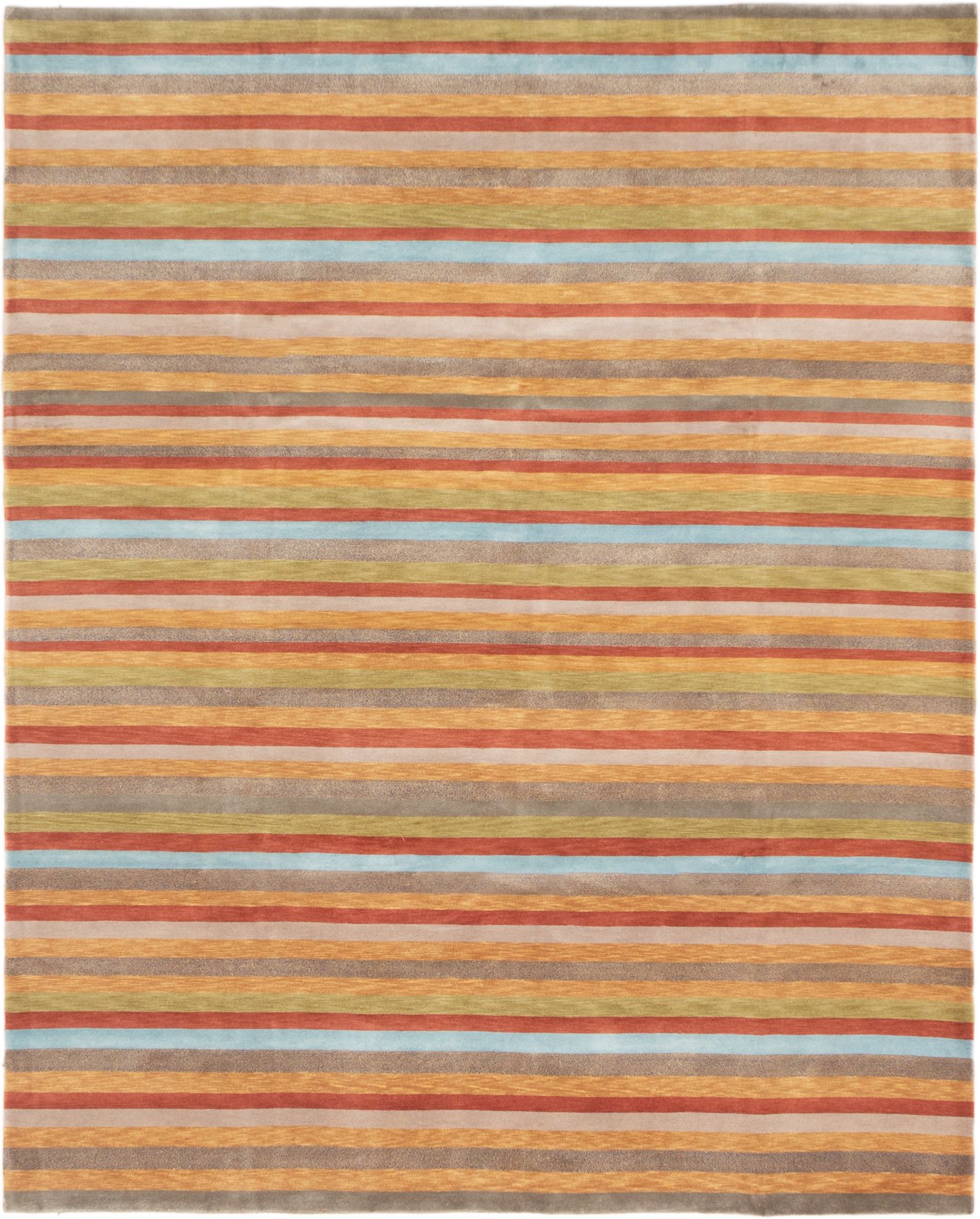 Hand-knotted Karma Copper, Light Brown Wool Rug 7'9" x 9'9" Size: 7'9" x 9'9"  
