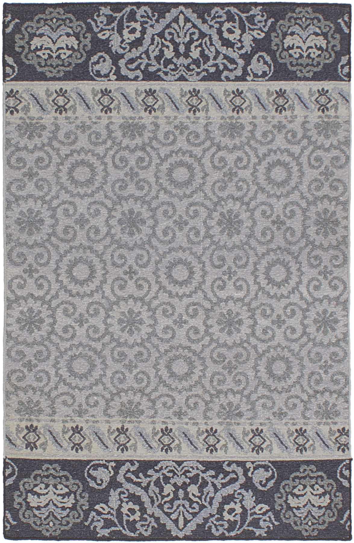Hand woven Tamar III Grey Wool Tapestry Kilim 3'6" x 5'6" Size: 3'6" x 5'6"  