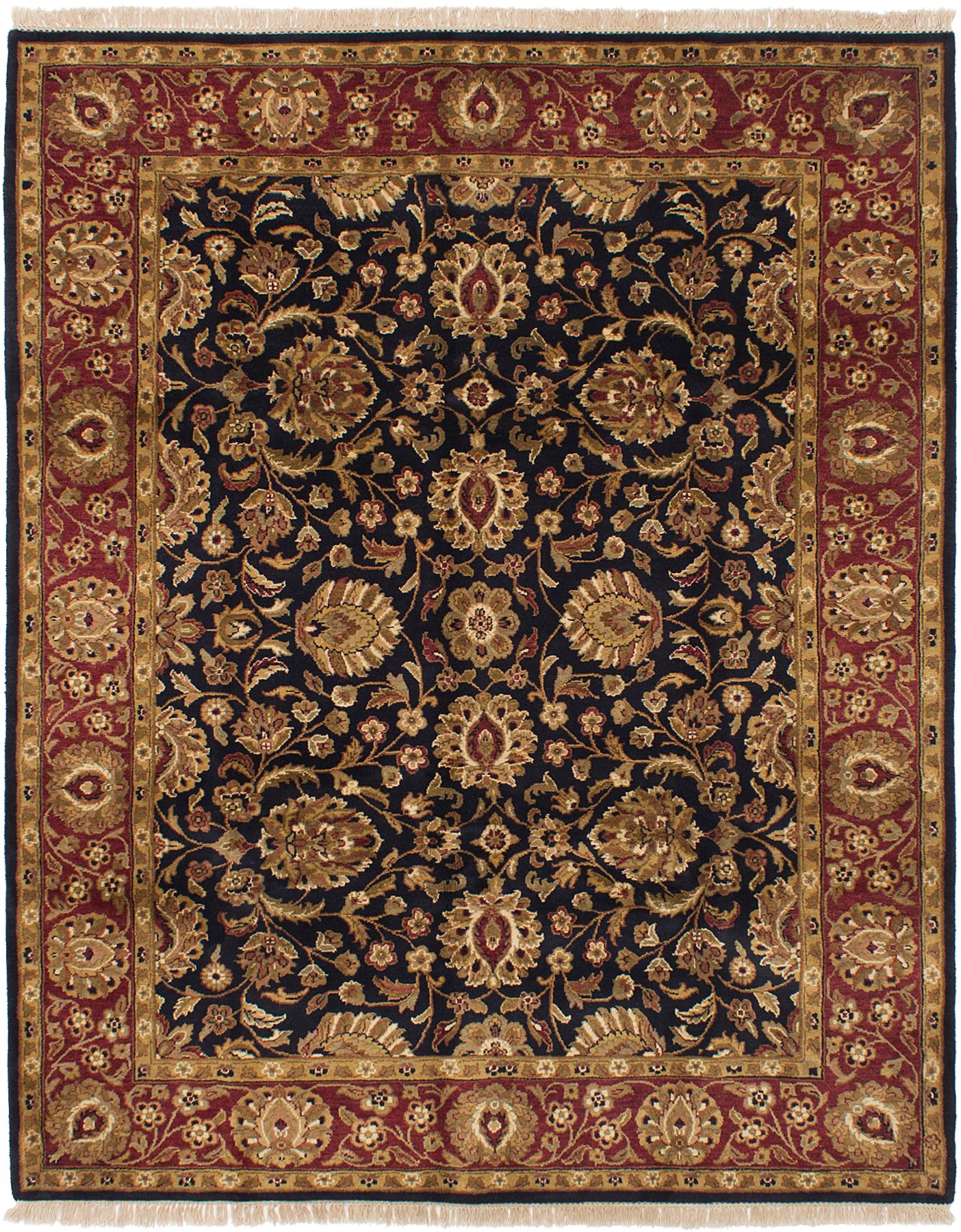 Hand-knotted Sultanabad Black Wool Rug 8'0" x 10'0" Size: 8'0" x 10'0"  