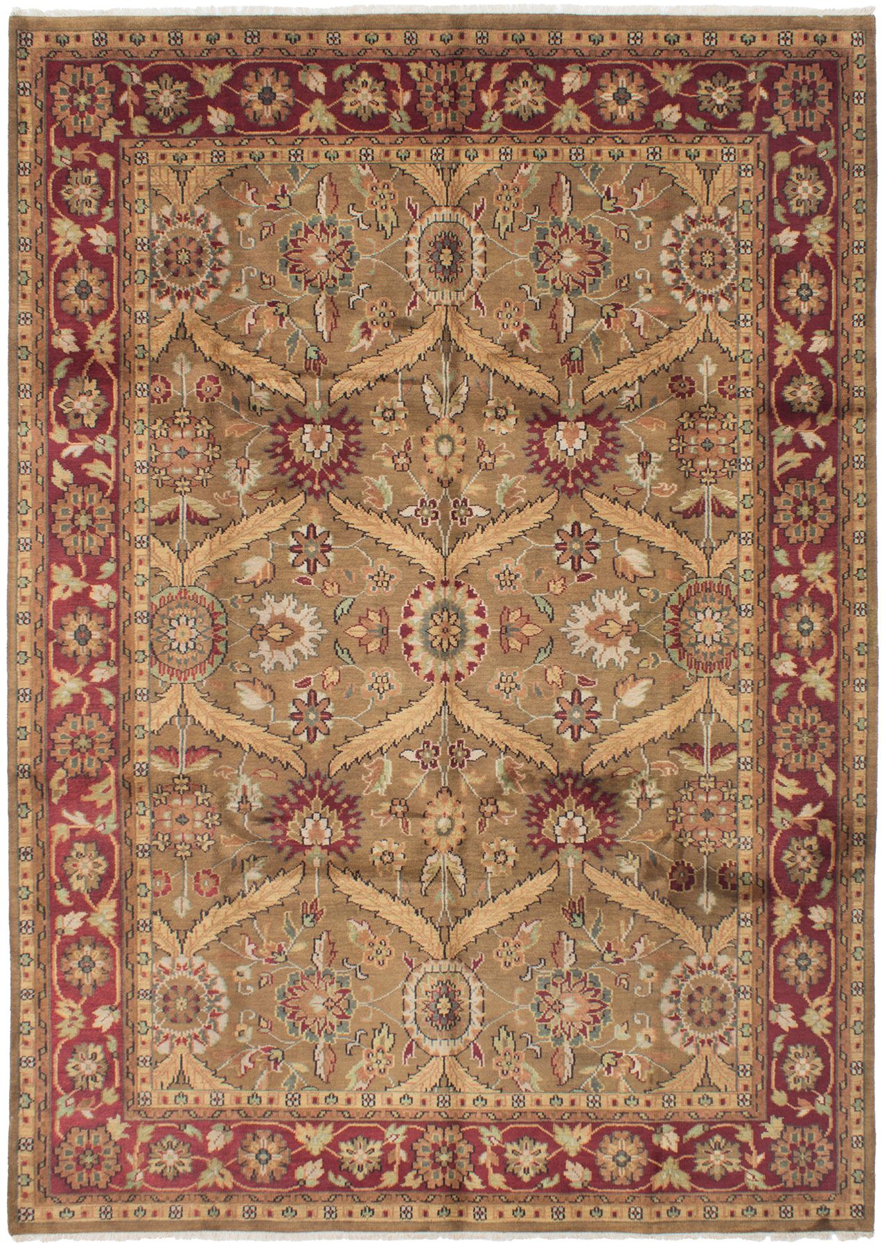 Hand-knotted Royal Mahal Brown Wool Rug 8'6" x 11'6"  Size: 8'6" x 11'6"  