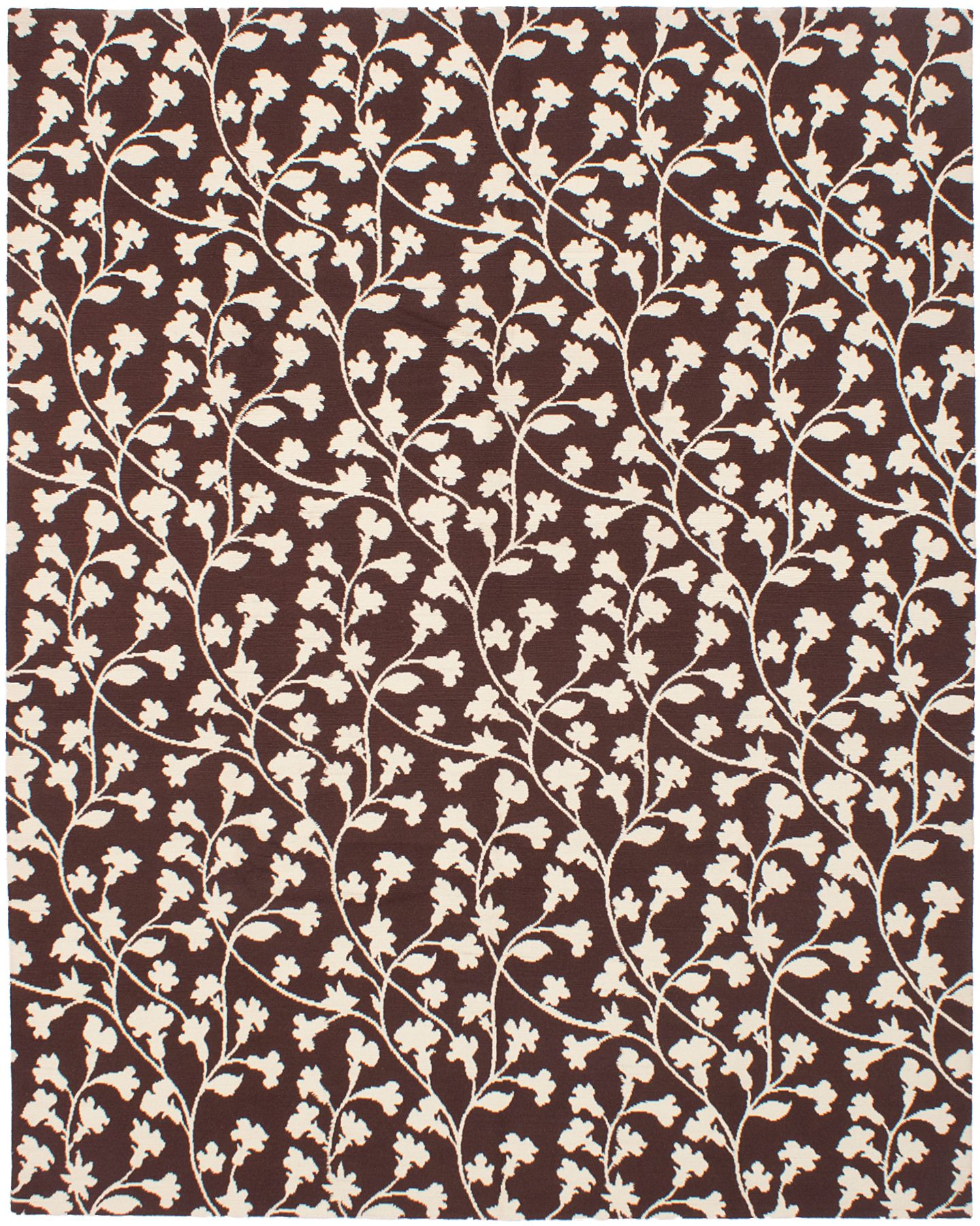 Hand-knotted Karma Dark Brown Wool Rug 8'0" x 10'0" Size: 8'0" x 10'0"  
