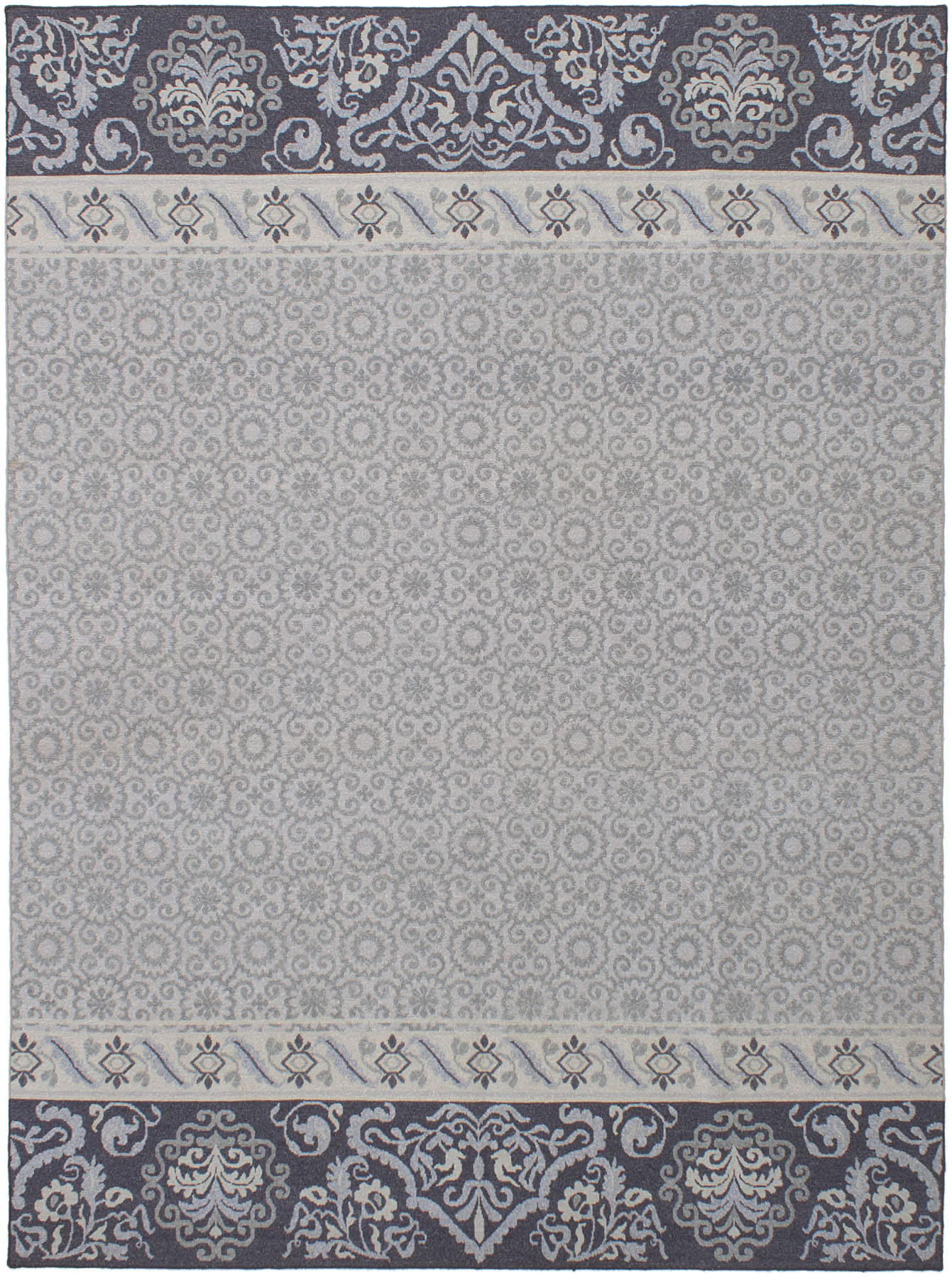 Hand woven Tamar III Grey Wool Tapestry Kilim 8'6" x 11'6" Size: 8'6" x 11'6"  