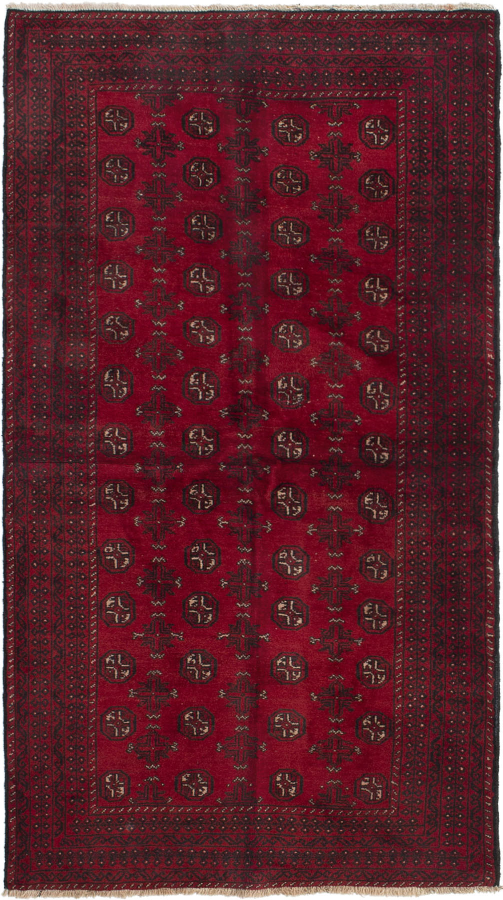 Hand-knotted Rizbaft Red Wool Rug 3'4" x 6'3" Size: 3'4" x 6'3"  