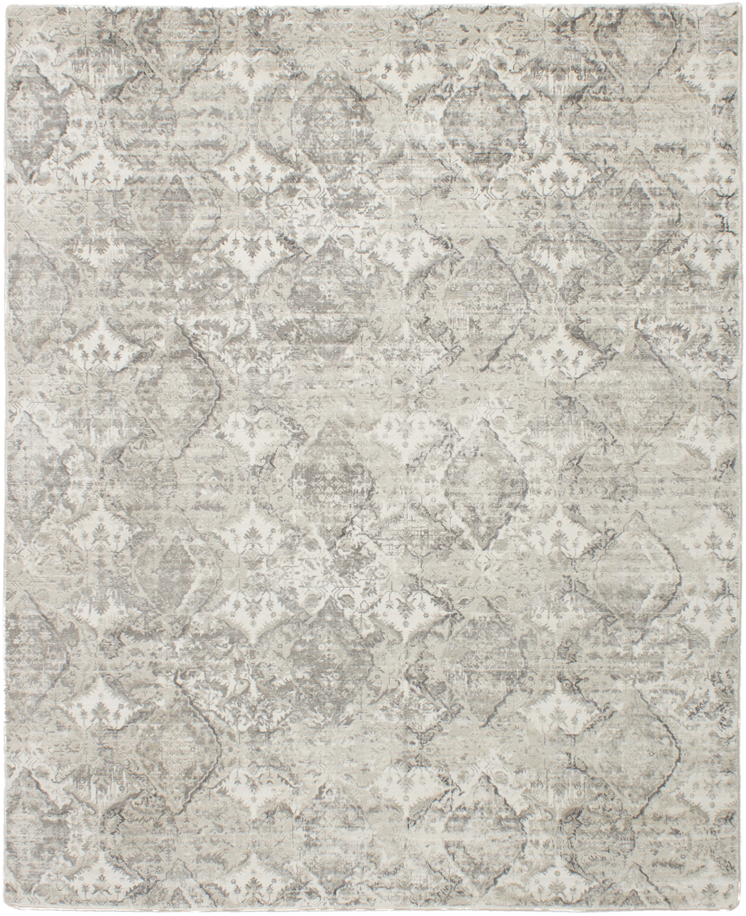 Hand loomed Galleria Light Grey Silk Rug 8'0" x 10'0"  Size: 8'0" x 10'0"  
