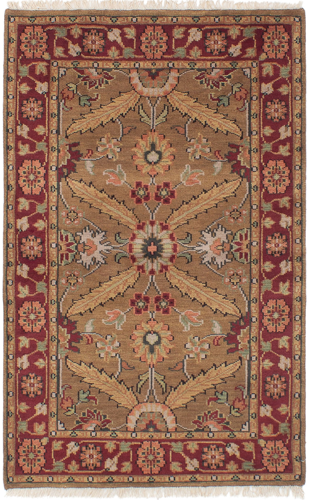 Hand-knotted Royal Mahal Brown Wool Rug 4'0" x 6'0"  Size: 4'0" x 6'0"  