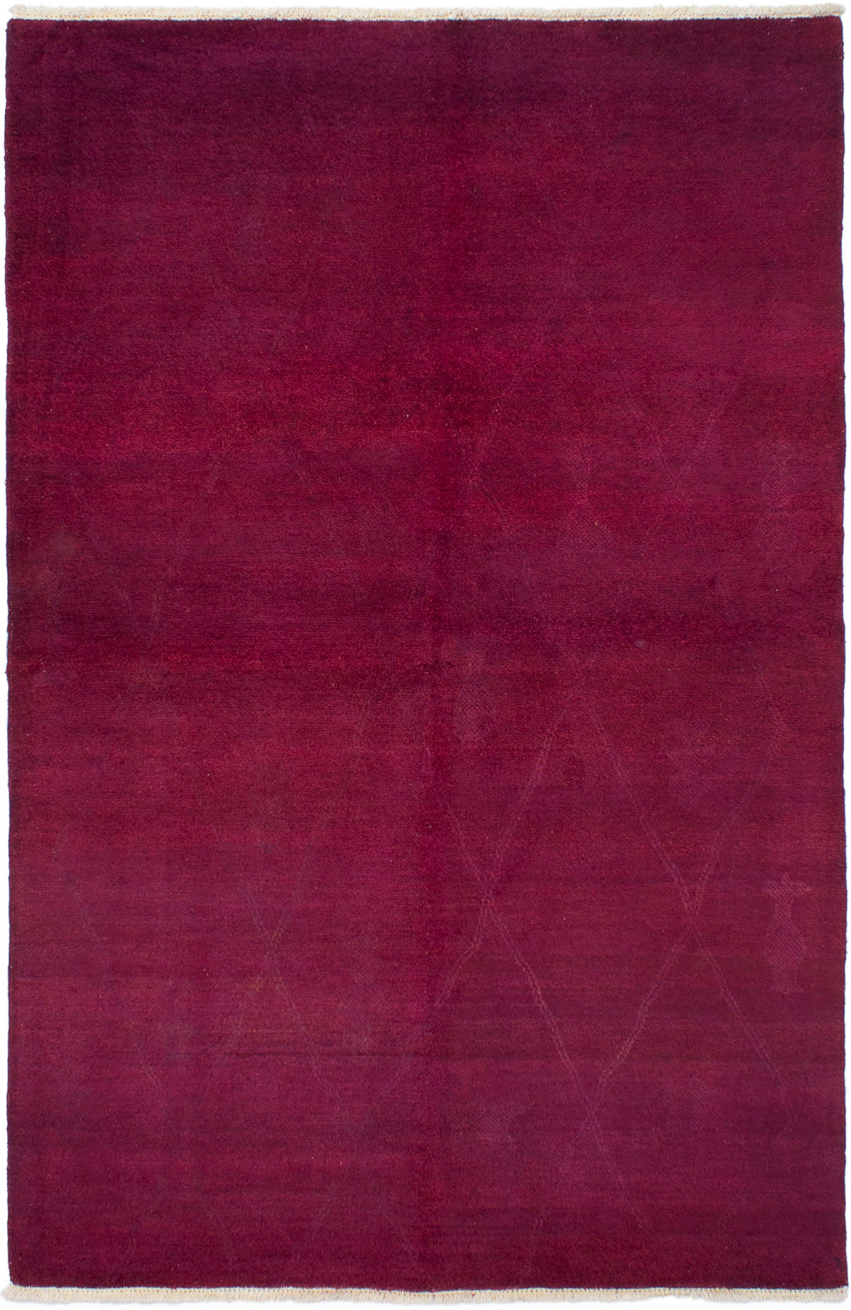Hand-knotted Vibrance Burgundy Wool Rug 5'10" x 9'0" Size: 5'10" x 9'0"  