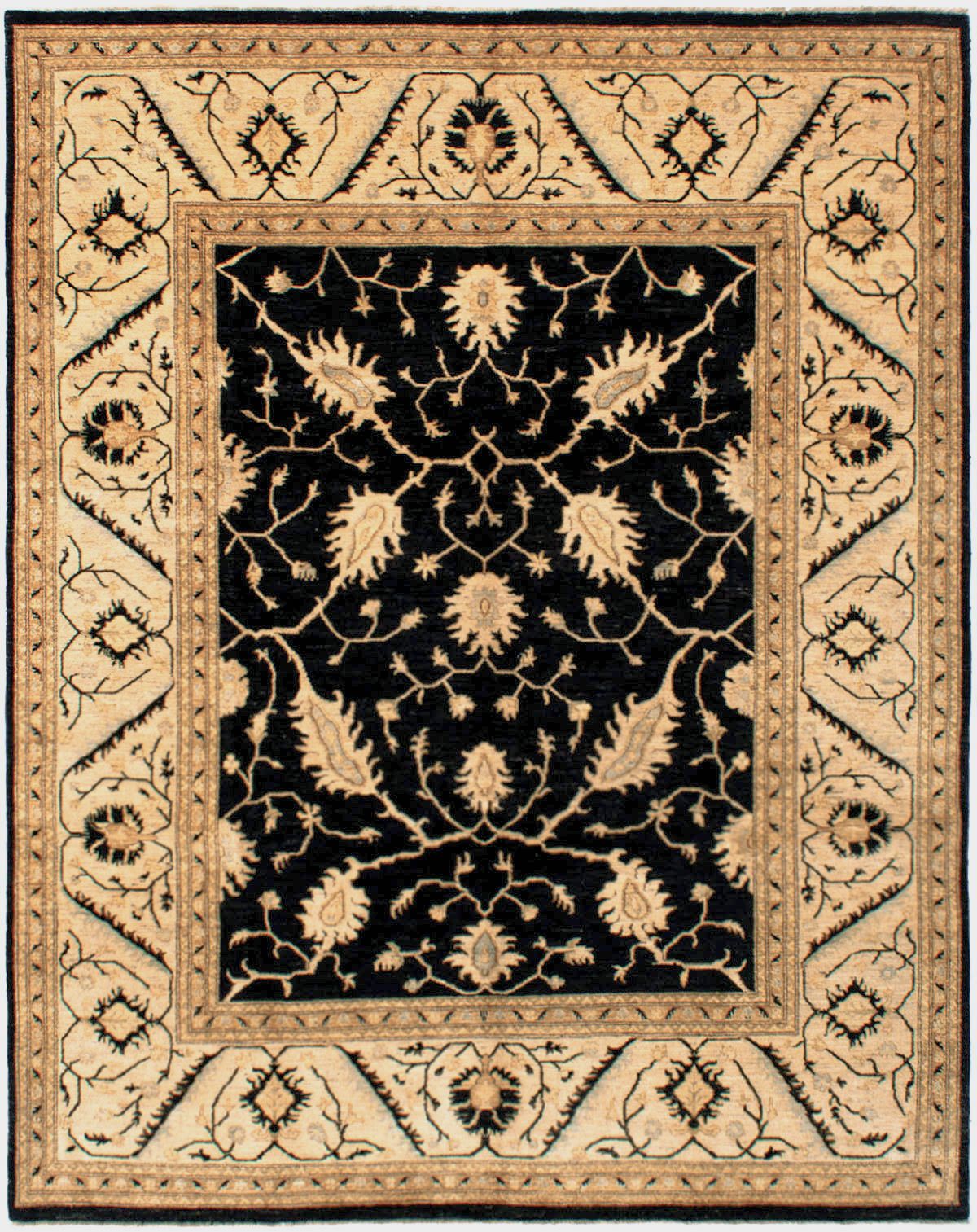 Hand-knotted Chobi Finest Black Wool Rug 8'0" x 9'10" Size: 8'0" x 9'10"  