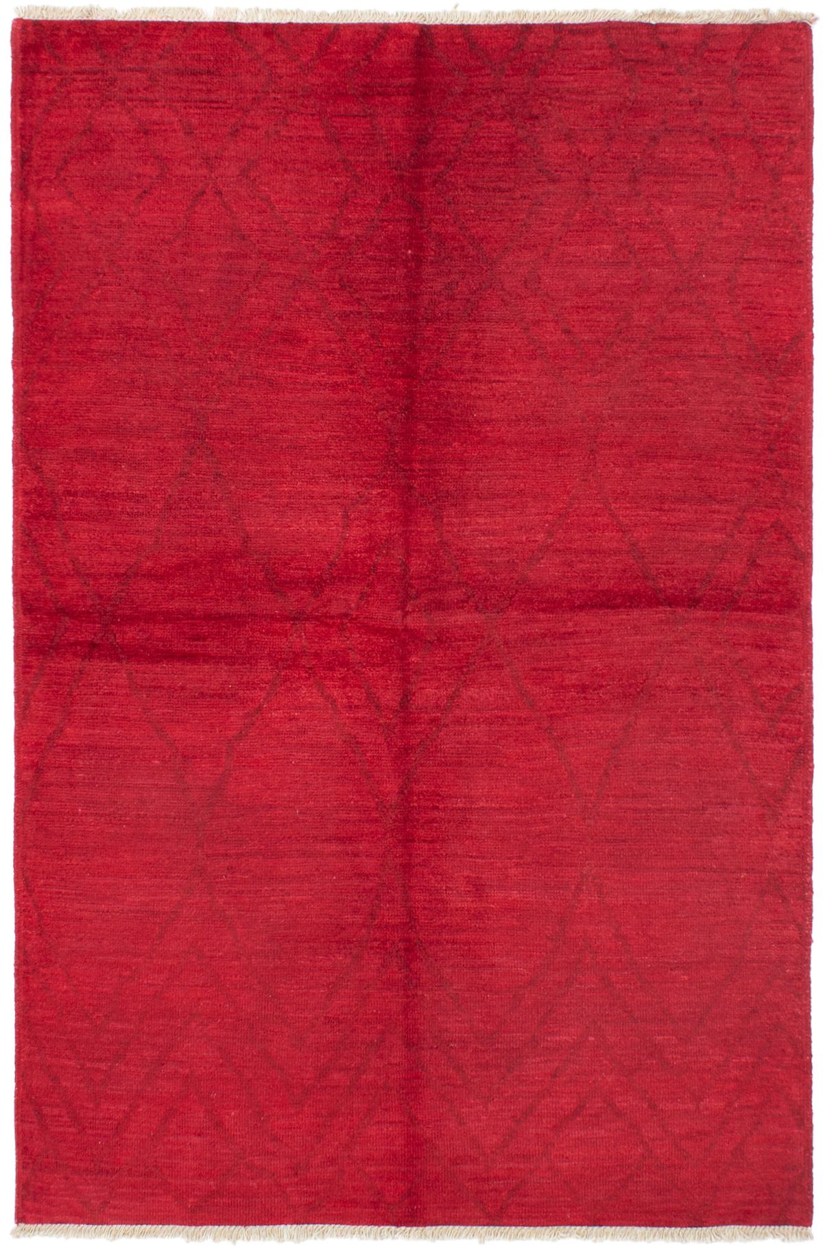 Hand-knotted Vibrance Red Wool Rug 5'10" x 8'10" Size: 5'10" x 8'10"  