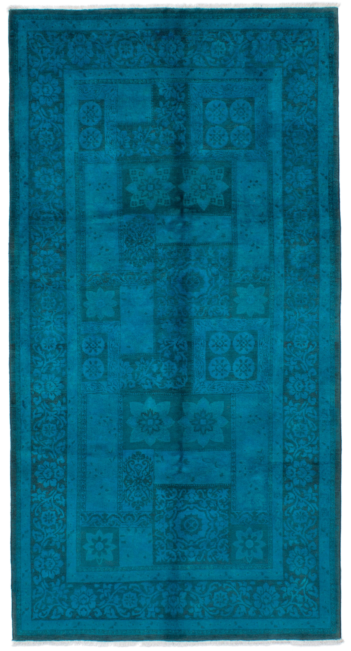 Hand-knotted Vibrance Turquoise Wool Rug 5'3" x 9'9" Size: 5'3" x 9'9"  