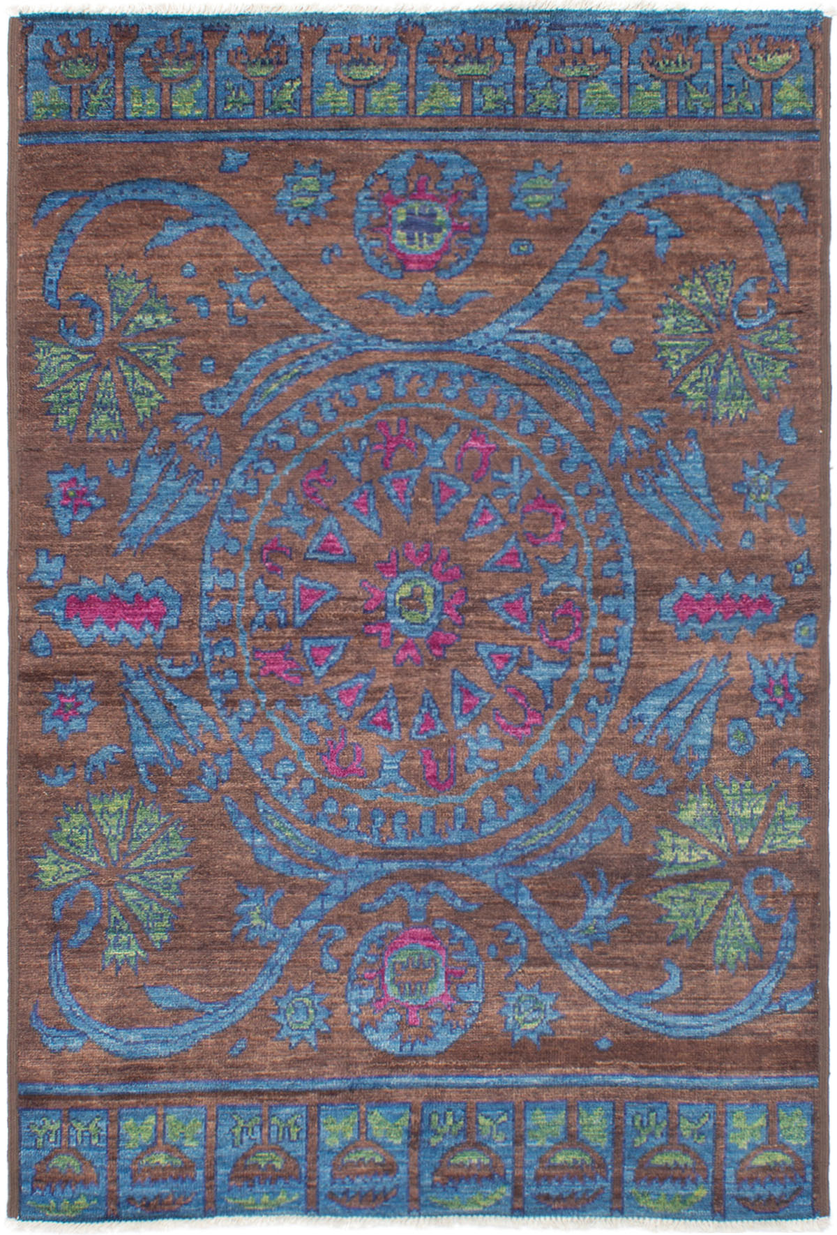 Hand-knotted Shalimar Brown Wool Rug 5'10" x 9'0" Size: 5'10" x 9'0"  