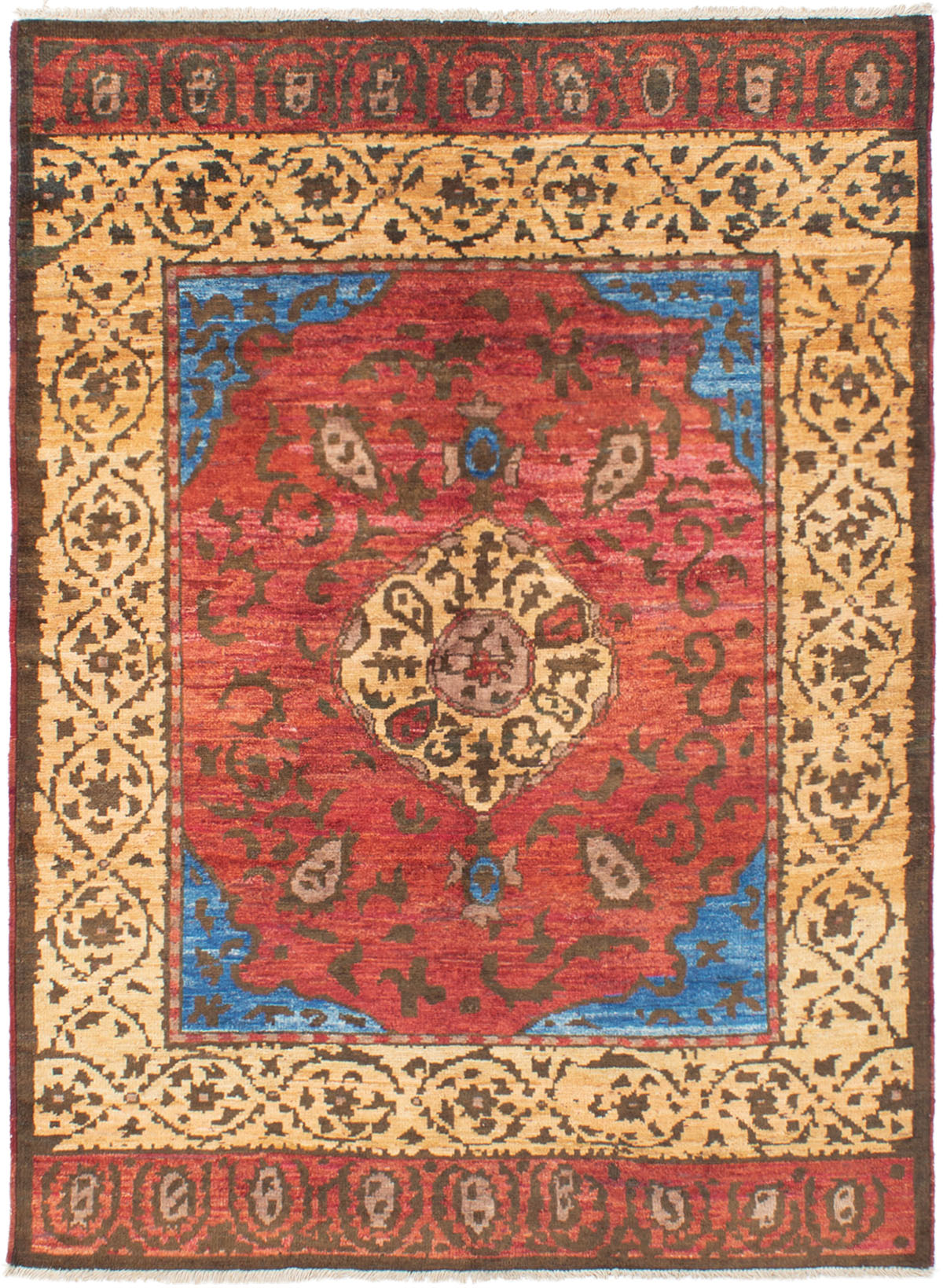Hand-knotted Shalimar Red Wool Rug 6'4" x 8'8" Size: 6'4" x 8'8"  