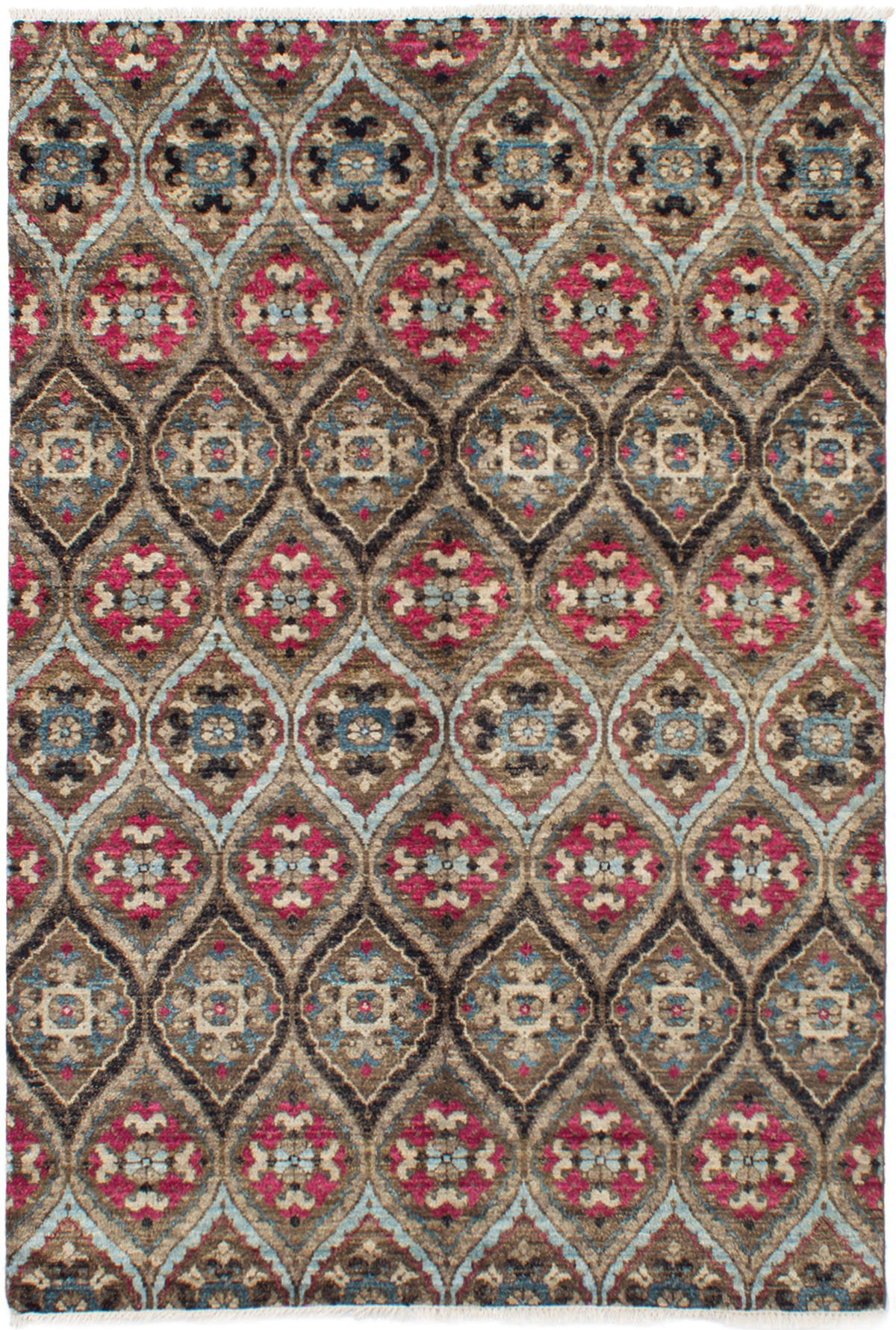 Hand-knotted Shalimar Brown, Burgundy Wool Rug 6'0" x 9'0" Size: 6'0" x 9'0"  