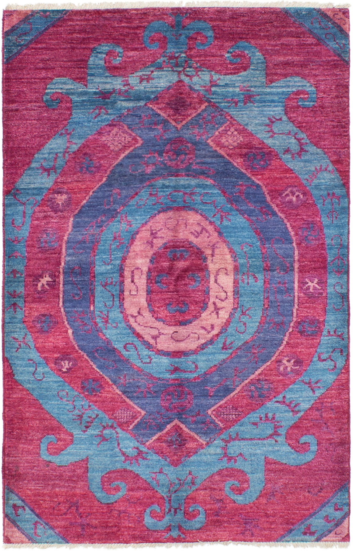 Hand-knotted Shalimar Dark Red Wool Rug 5'1" x 8'0" Size: 5'1" x 8'0"  