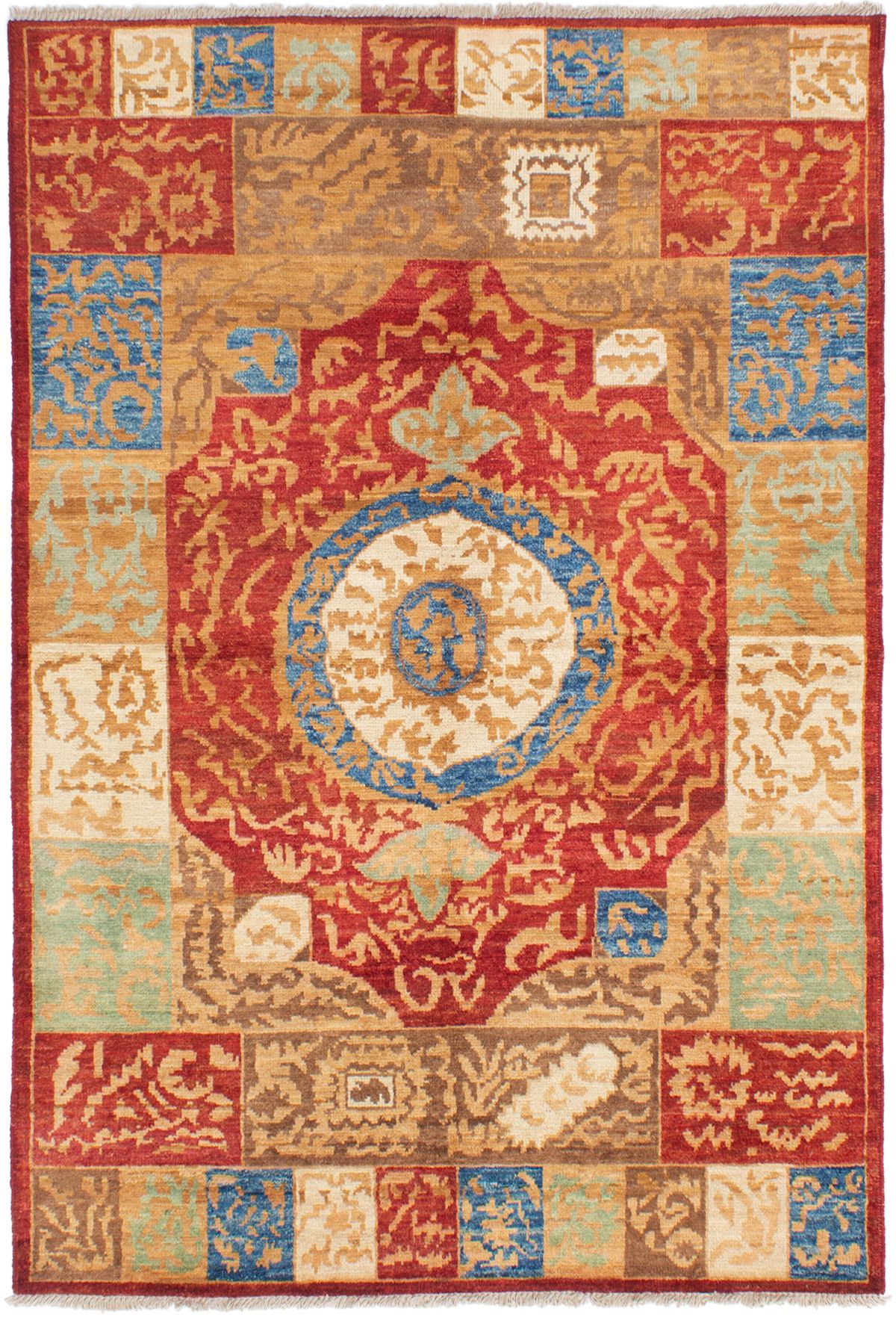 Hand-knotted Shalimar Red Wool Rug 6'2" x 8'10" Size: 6'2" x 8'10"  