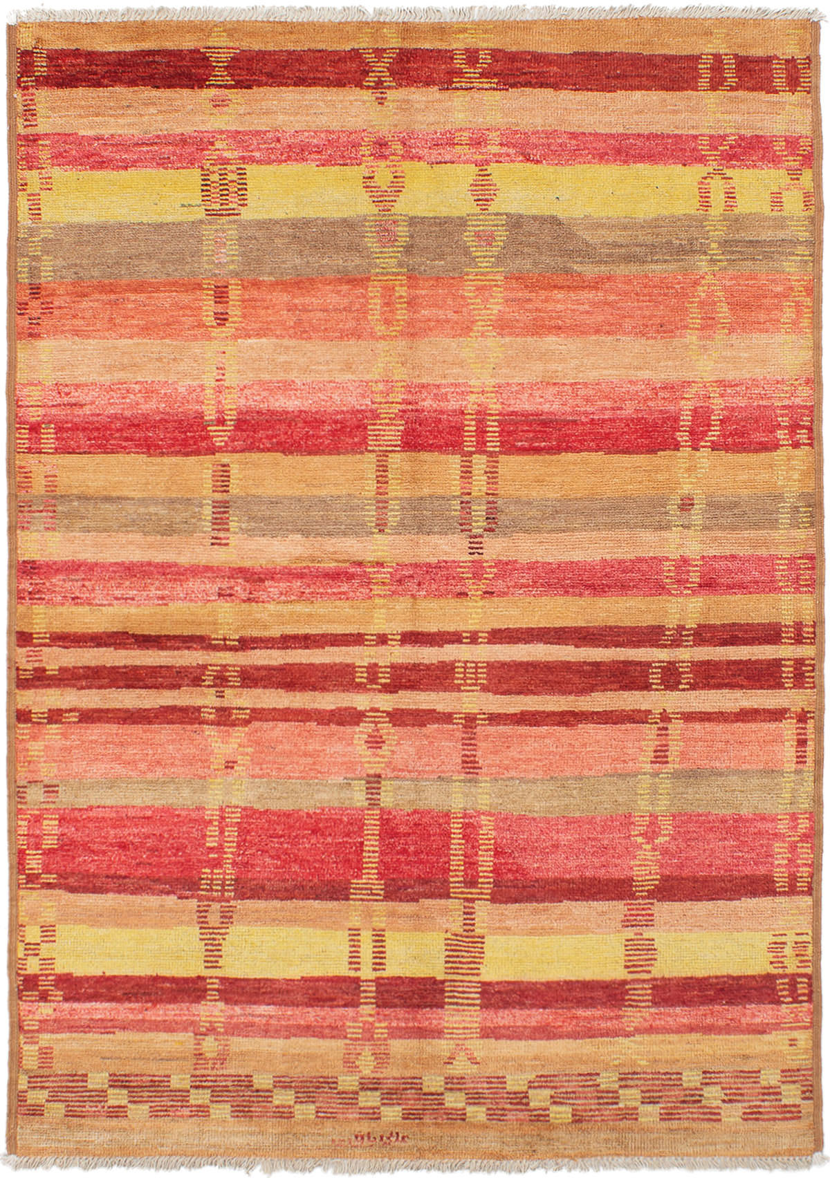 Hand-knotted Shalimar Red Wool Rug 6'3" x 8'10" Size: 6'3" x 8'10"  