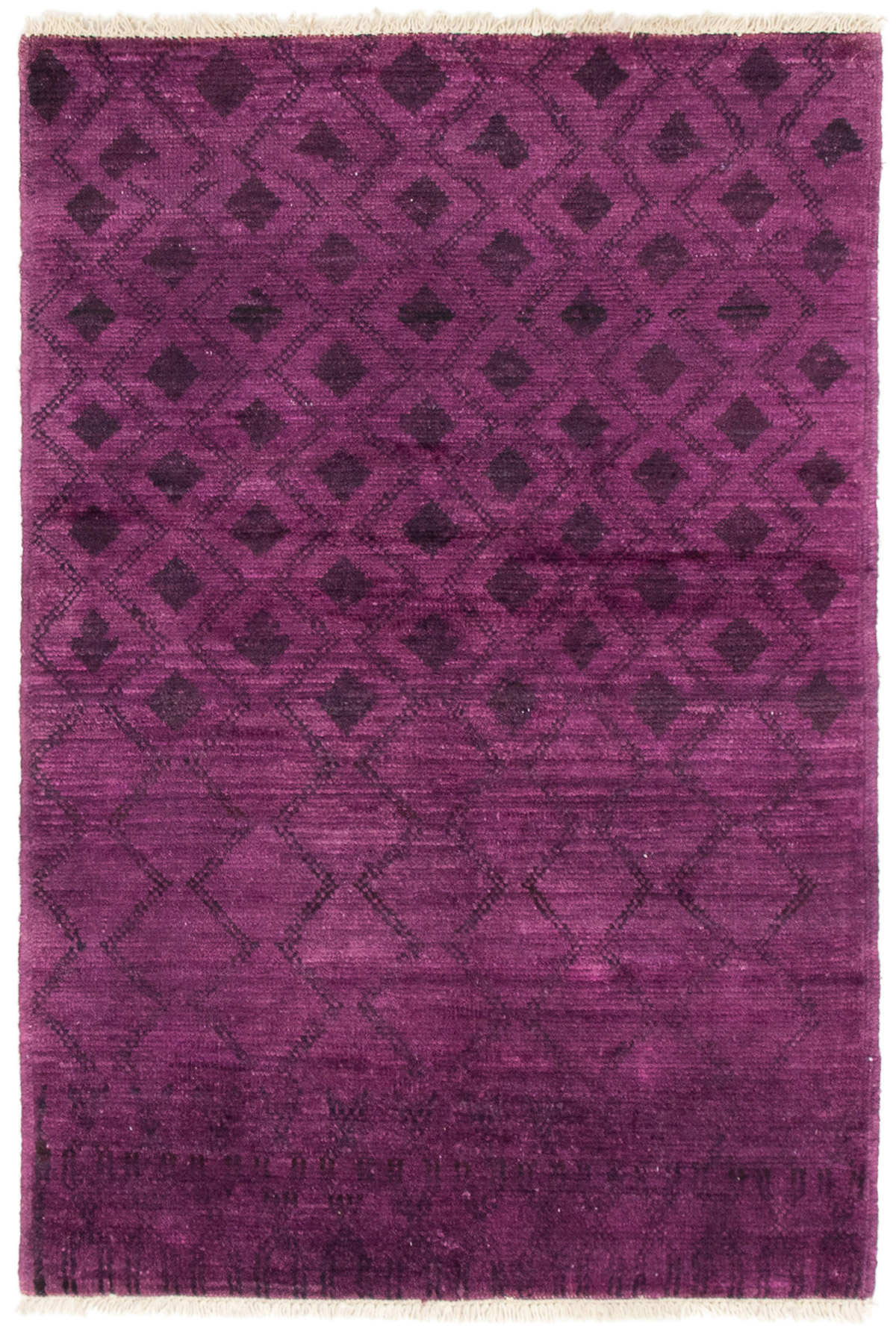 Hand-knotted Vibrance Purple Wool Rug 3'10" x 5'9" Size: 3'10" x 5'9"  