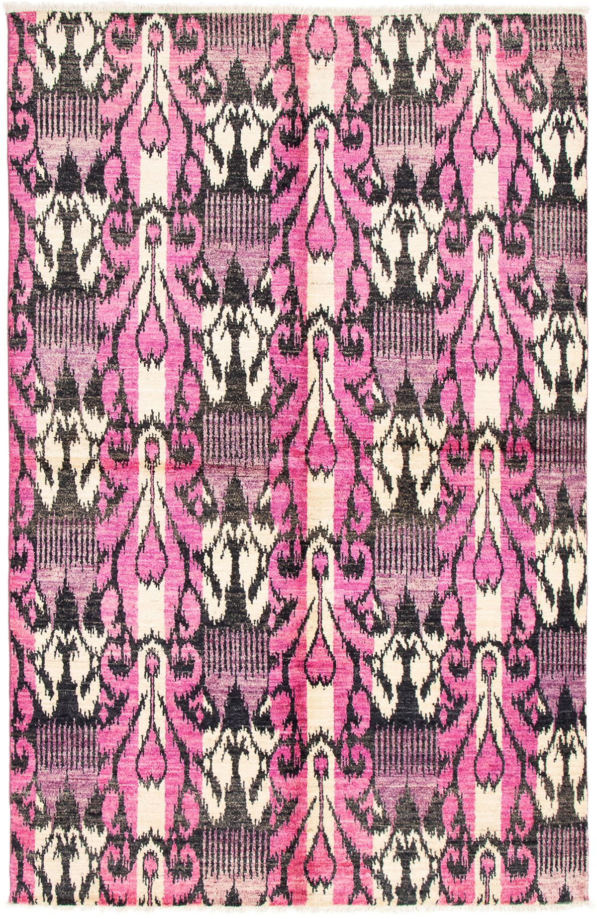 Hand-knotted Shalimar Dark Pink Wool Rug 6'0" x 9'3" Size: 6'0" x 9'3"  