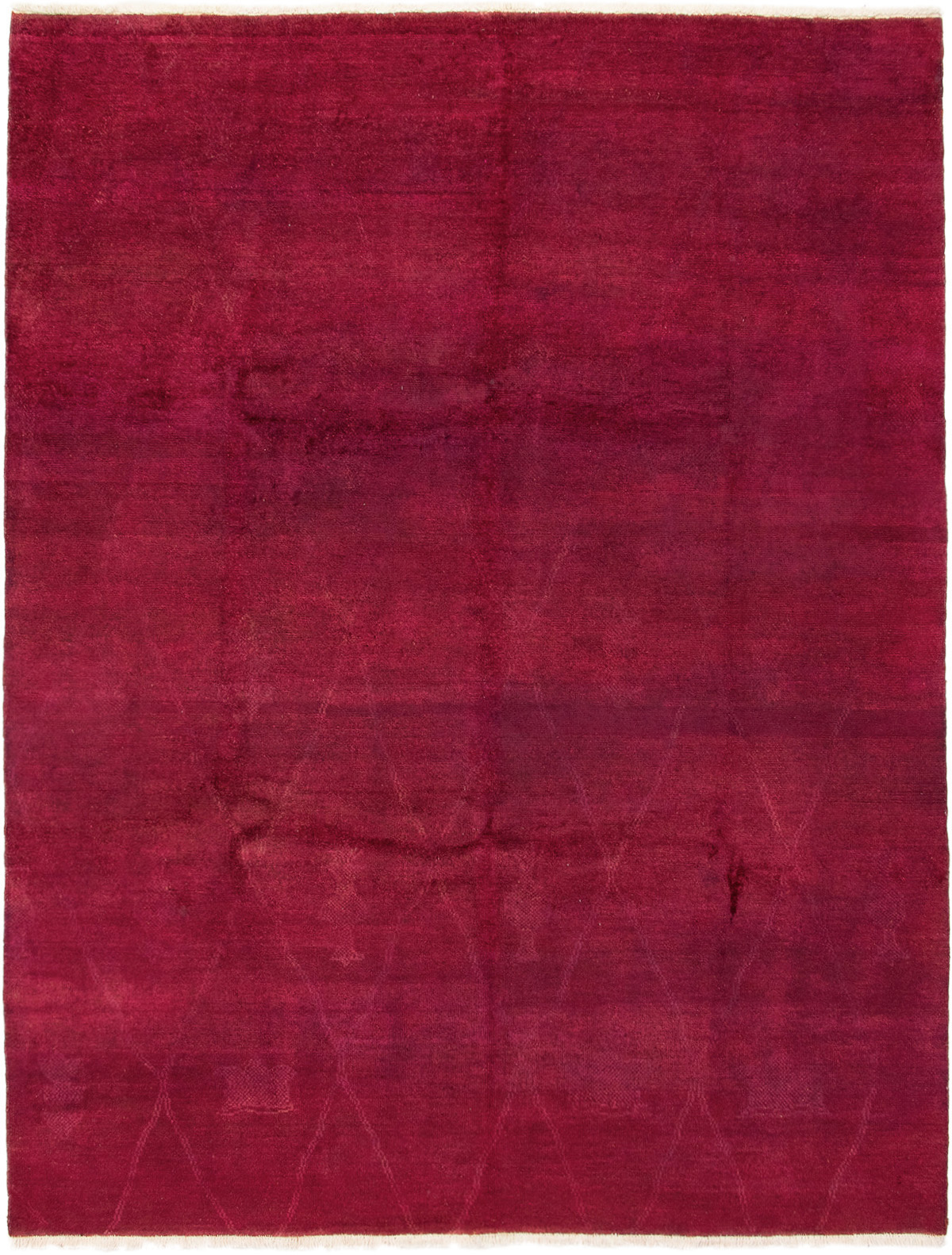 Hand-knotted Vibrance Dark Magenta Wool Rug 7'9" x 9'10" Size: 7'9" x 9'10"  