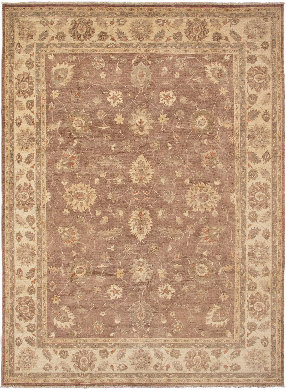 Hand-knotted Chobi Finest Brown Wool Rug 8'10" x 12'0" Size: 8'10" x 12'0"  