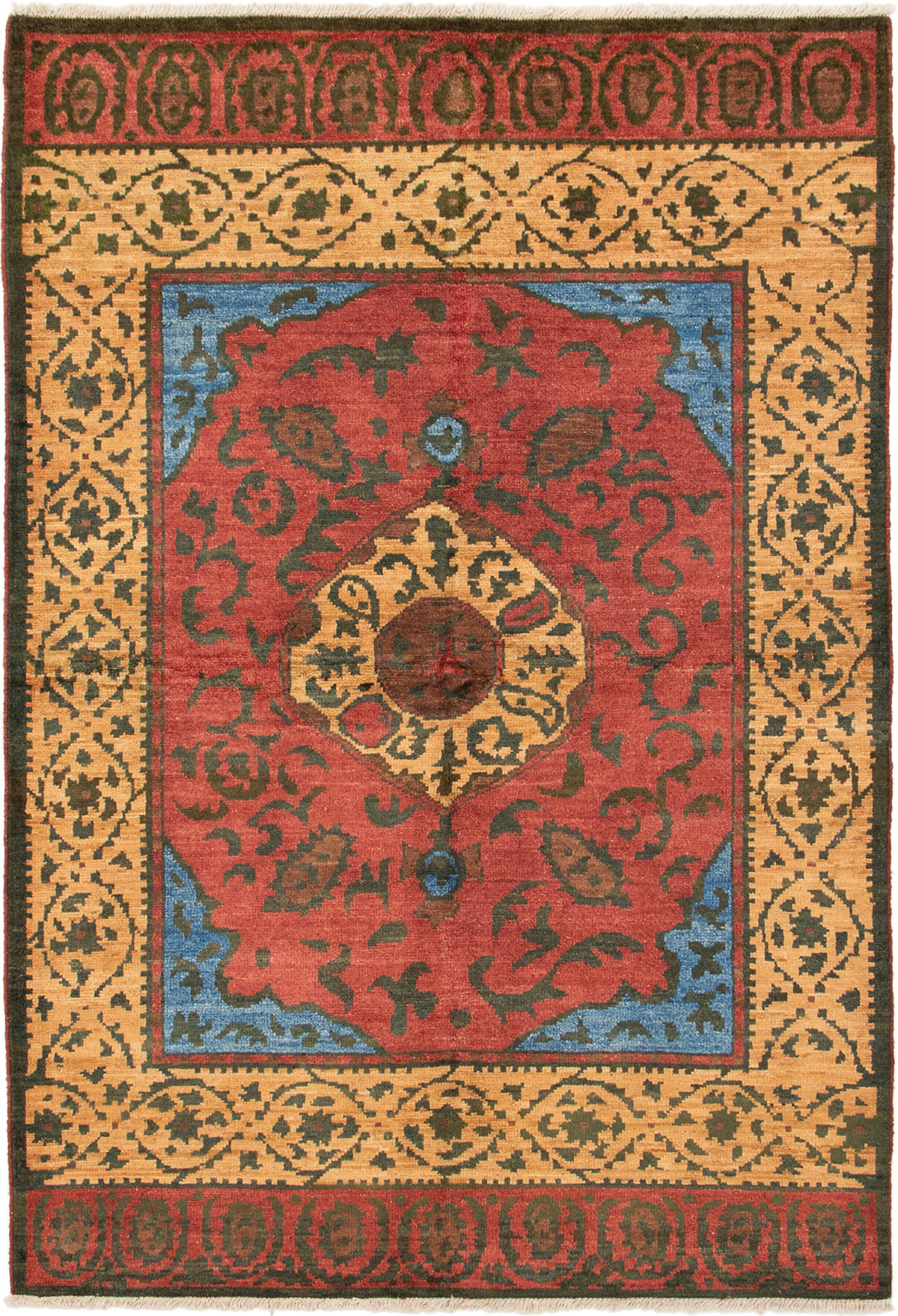 Hand-knotted Shalimar Red Wool Rug 6'5" x 9'5" Size: 6'5" x 9'5"  
