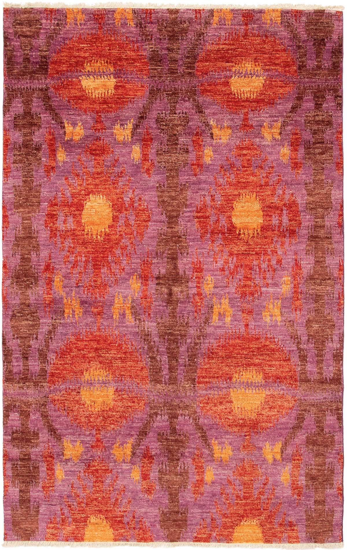 Hand-knotted Shalimar Purple, Red Wool Rug 5'10" x 9'3" Size: 5'10" x 9'3"  
