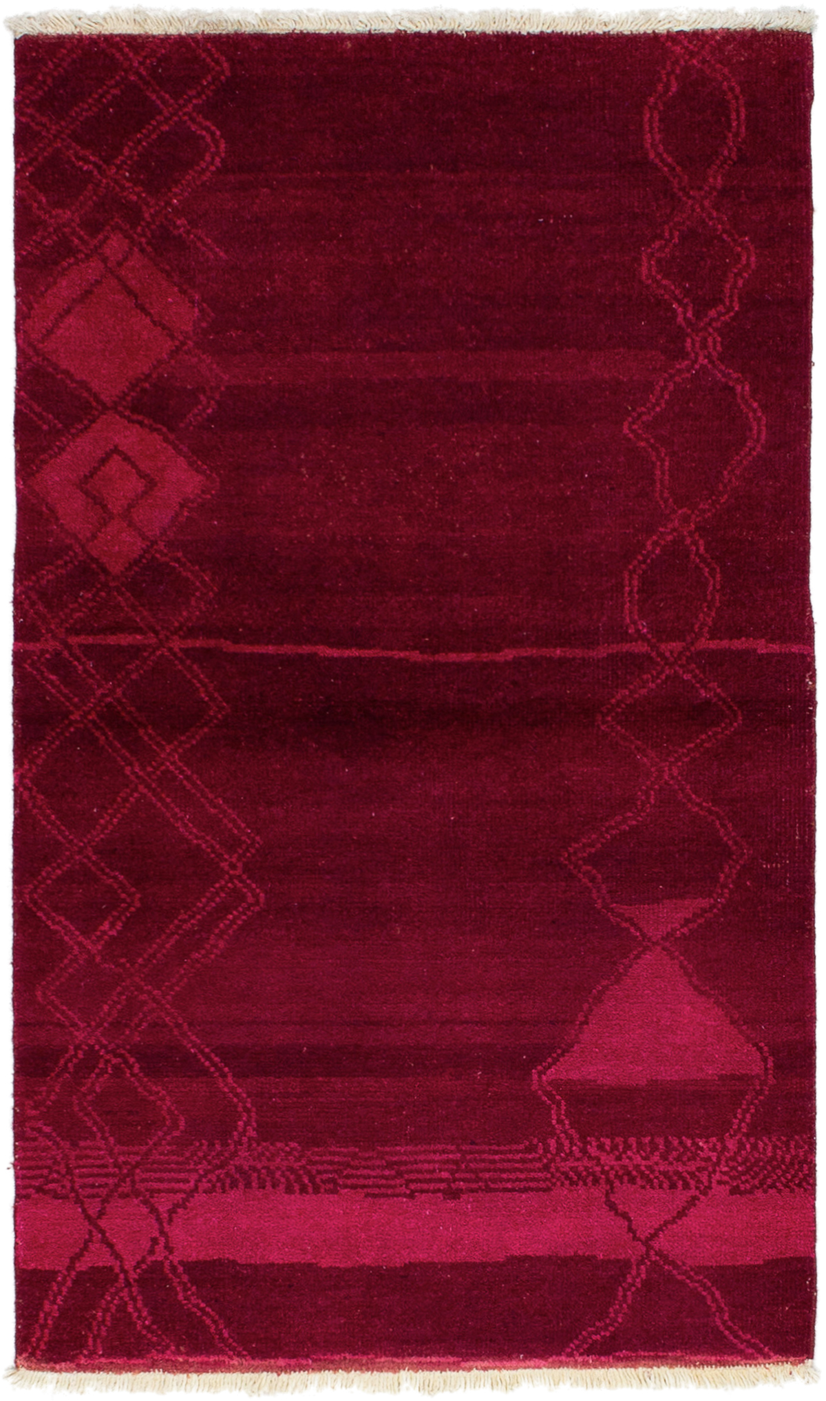 Hand-knotted Vibrance Burgundy Wool Rug 3'0" x 5'0" Size: 3'0" x 5'0"  