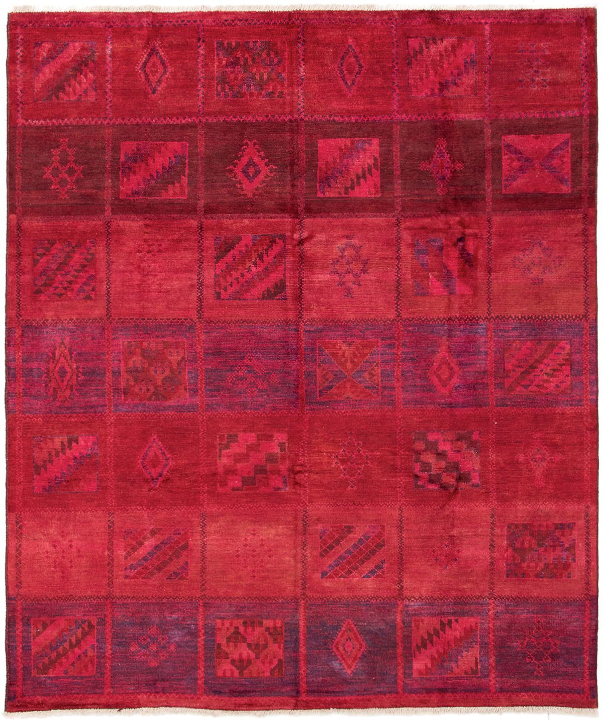 Hand-knotted Vibrance Red Wool Rug 8'5" x 9'10" Size: 8'5" x 9'10"  