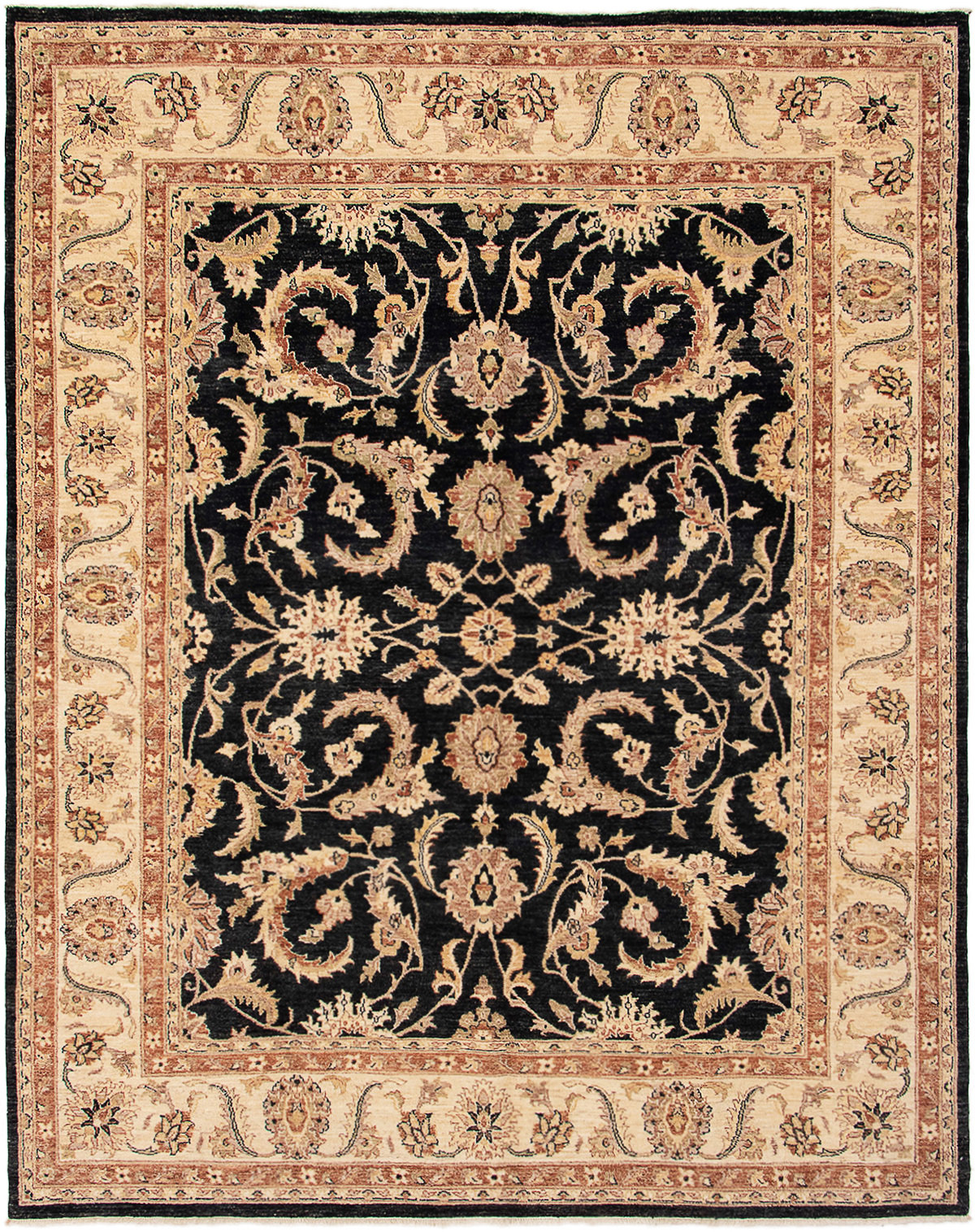 Hand-knotted Chobi Twisted Black Wool Rug 8'6" x 10'8" Size: 8'6" x 10'8"  