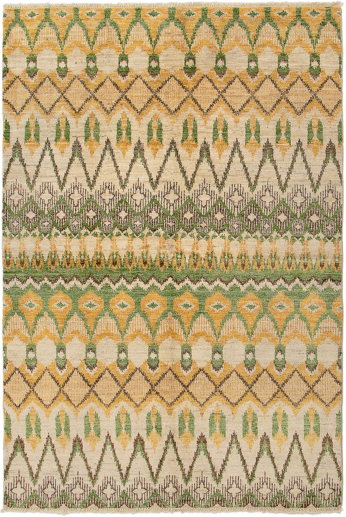 Hand-knotted Shalimar Cream Wool Rug 5'10" x 8'10" Size: 5'10" x 8'10"  