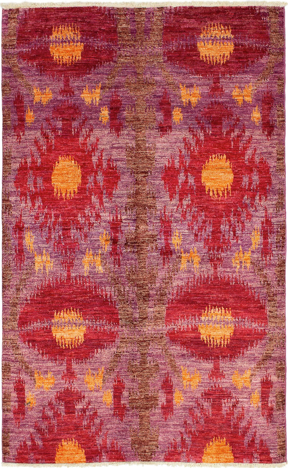 Hand-knotted Shalimar Red, Violet Wool Rug 5'0" x 8'2" Size: 5'0" x 8'2"  
