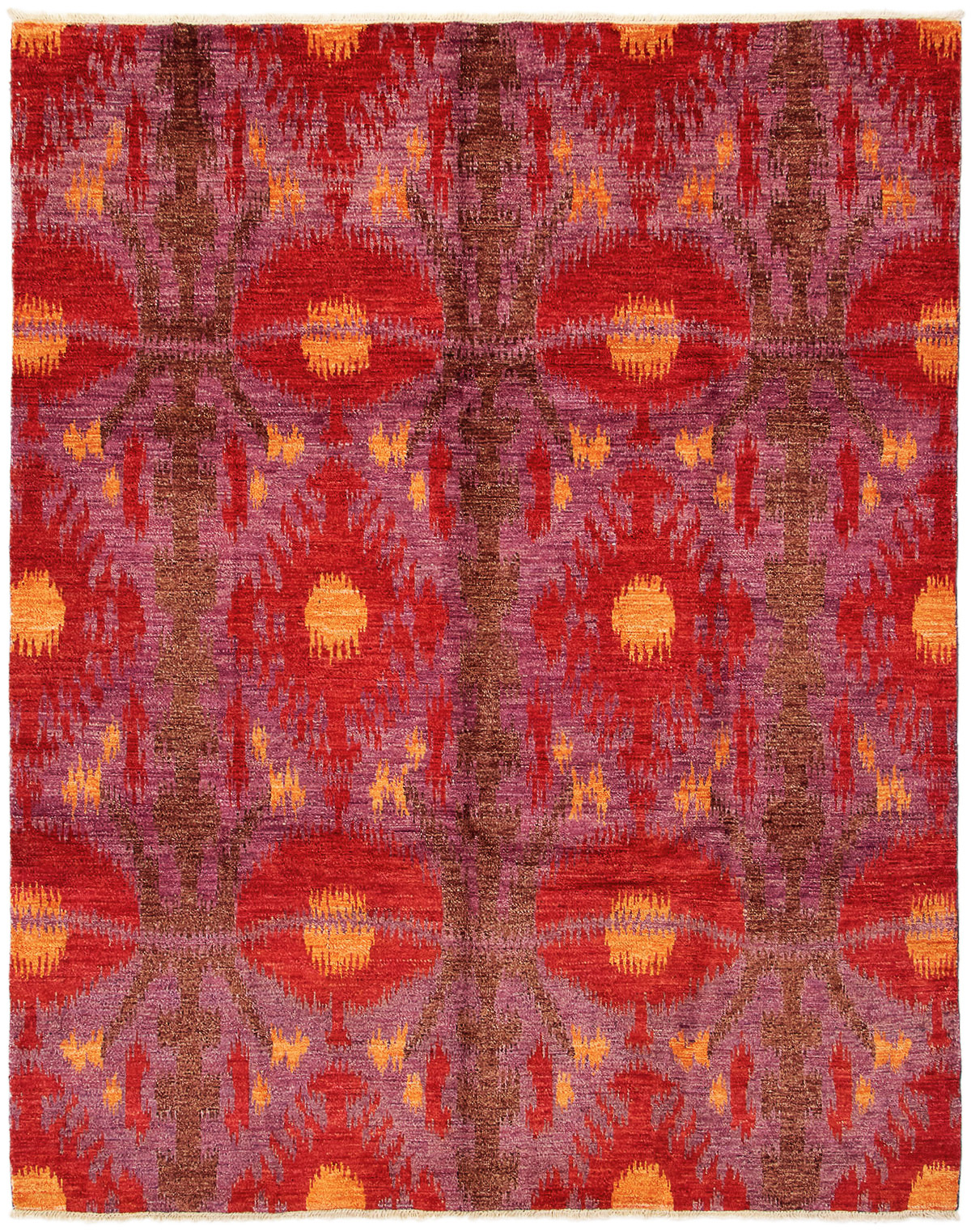Hand-knotted Shalimar Red Wool Rug 8'1" x 10'2" Size: 8'1" x 10'2"  